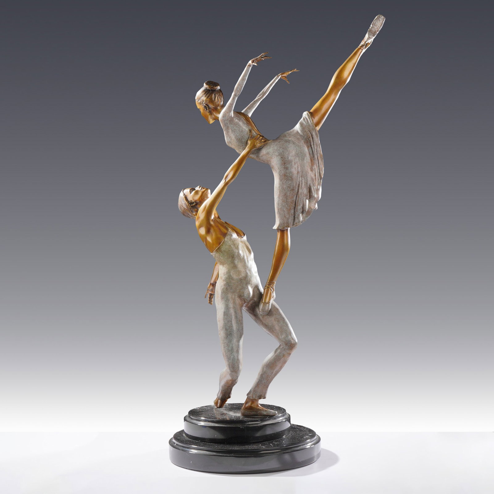 Mario Jason (American, b. 1940), Pas de Deux VI, Limited Edition Bronze Sculpture (1 of 9)
