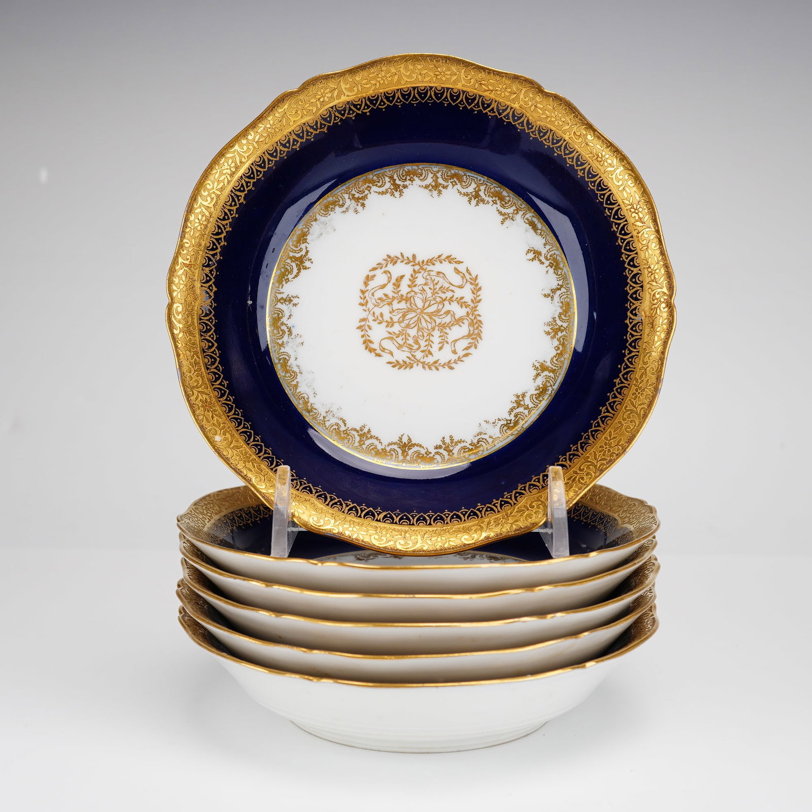 Theodore Haviland Limoges Cobalt and Gold Encrusted Bowl (1 of 4)