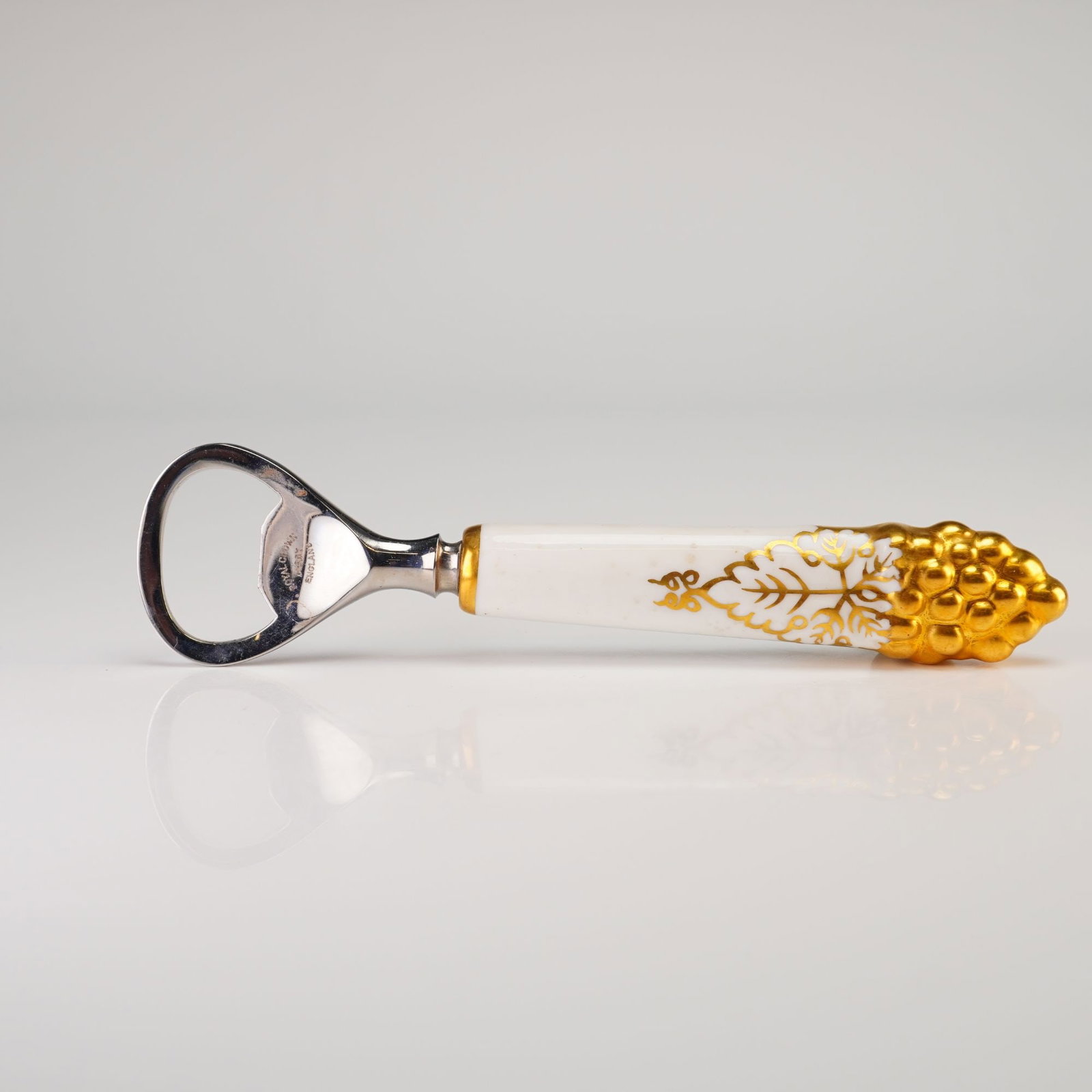 Royal Crown Derby Gilded Porcelain Bottle Opener (1 of 5)