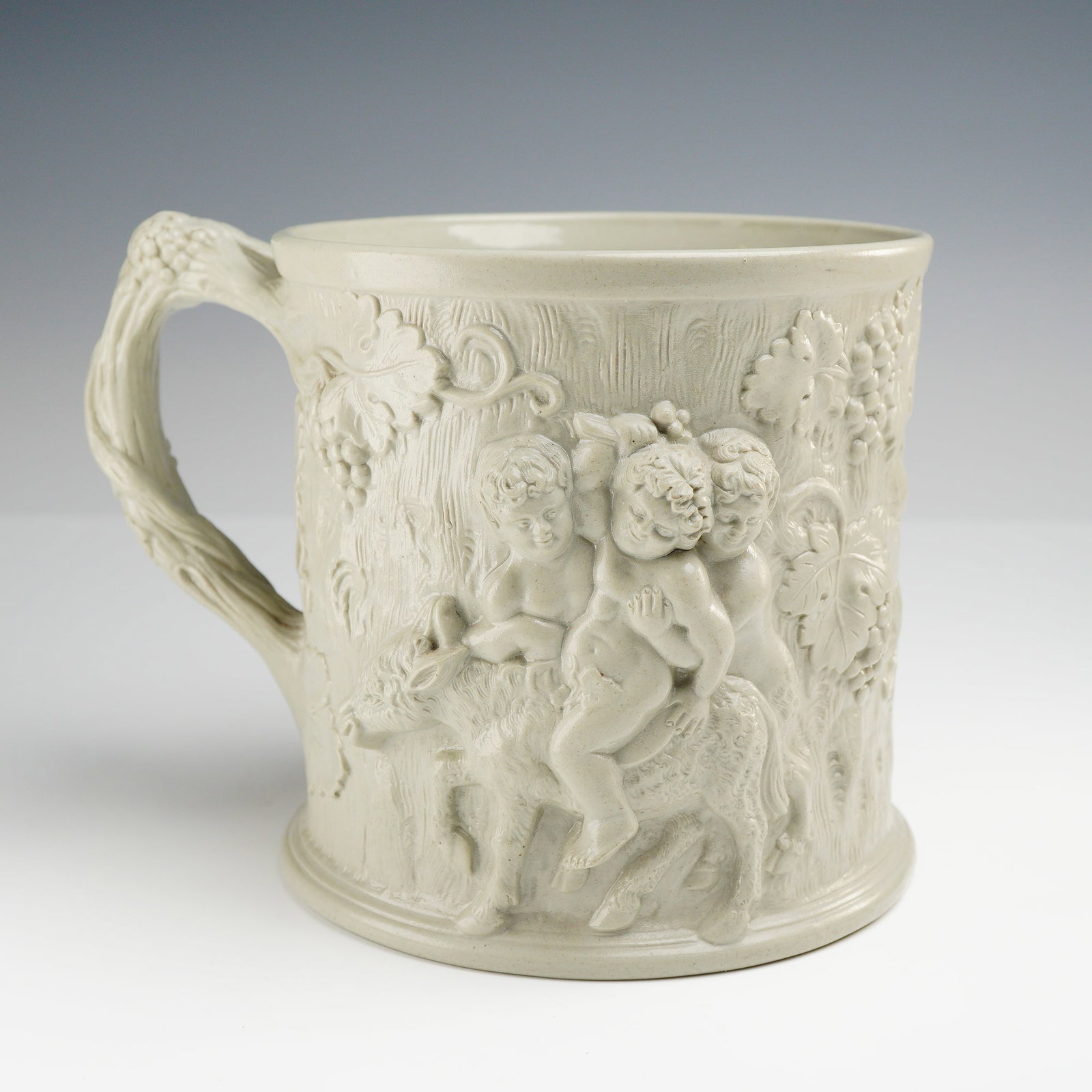 Minton Relief-Molded Stoneware Bacchus Mug, 1831 (1 of 4)
