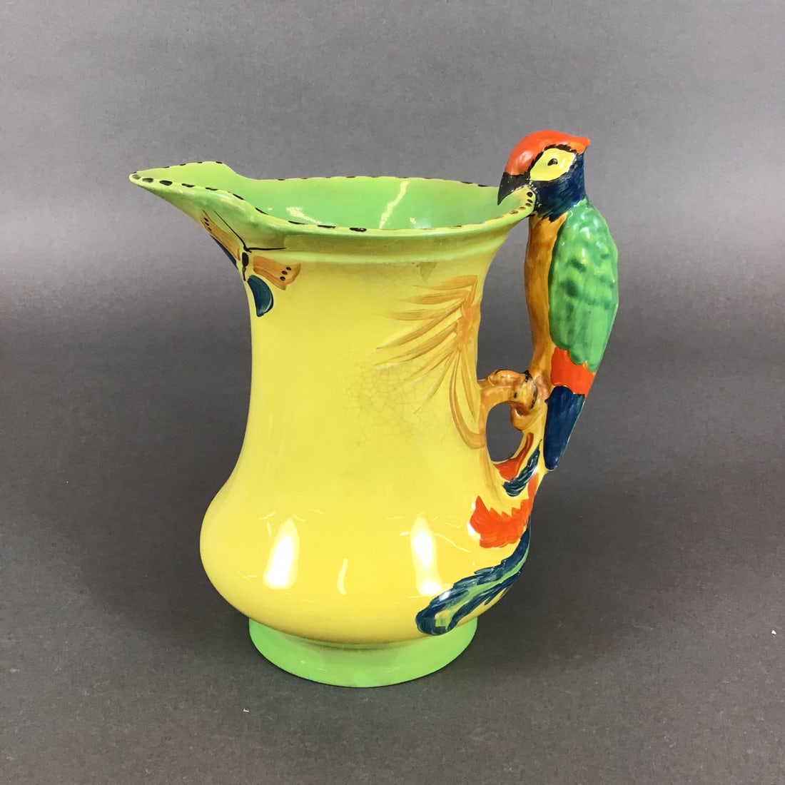 Burleigh Ware Art Deco Parrot Handled Pitcher (1 of 3)