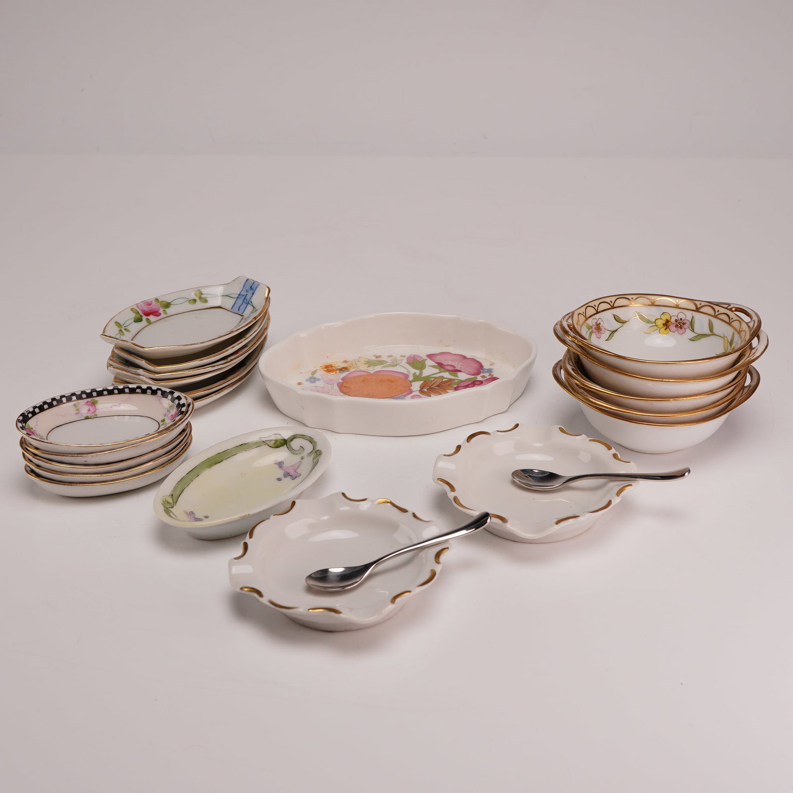 22-Piece Collection of Mixed Porcelain Tableware including Wedgwood, Nippon & Gerold (1 of 3)