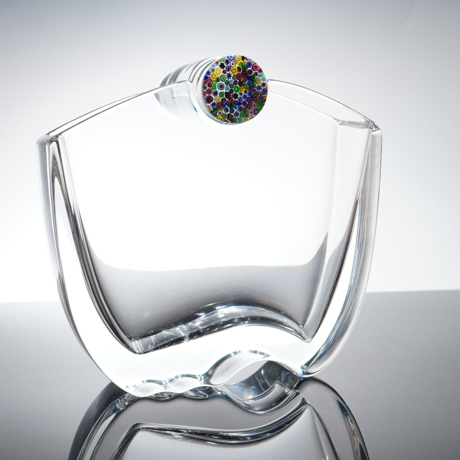 Thomas Bastide for Baccarat Clear Crystal Barraray Vase, Oceanie (1 of 5)