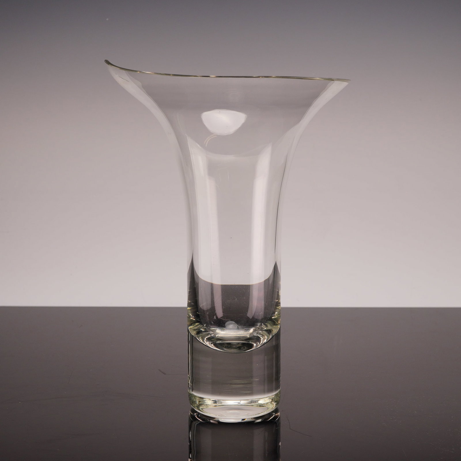 Rosenthal Tapio Wirkkala Clear Glass Flared Vase (1 of 5)