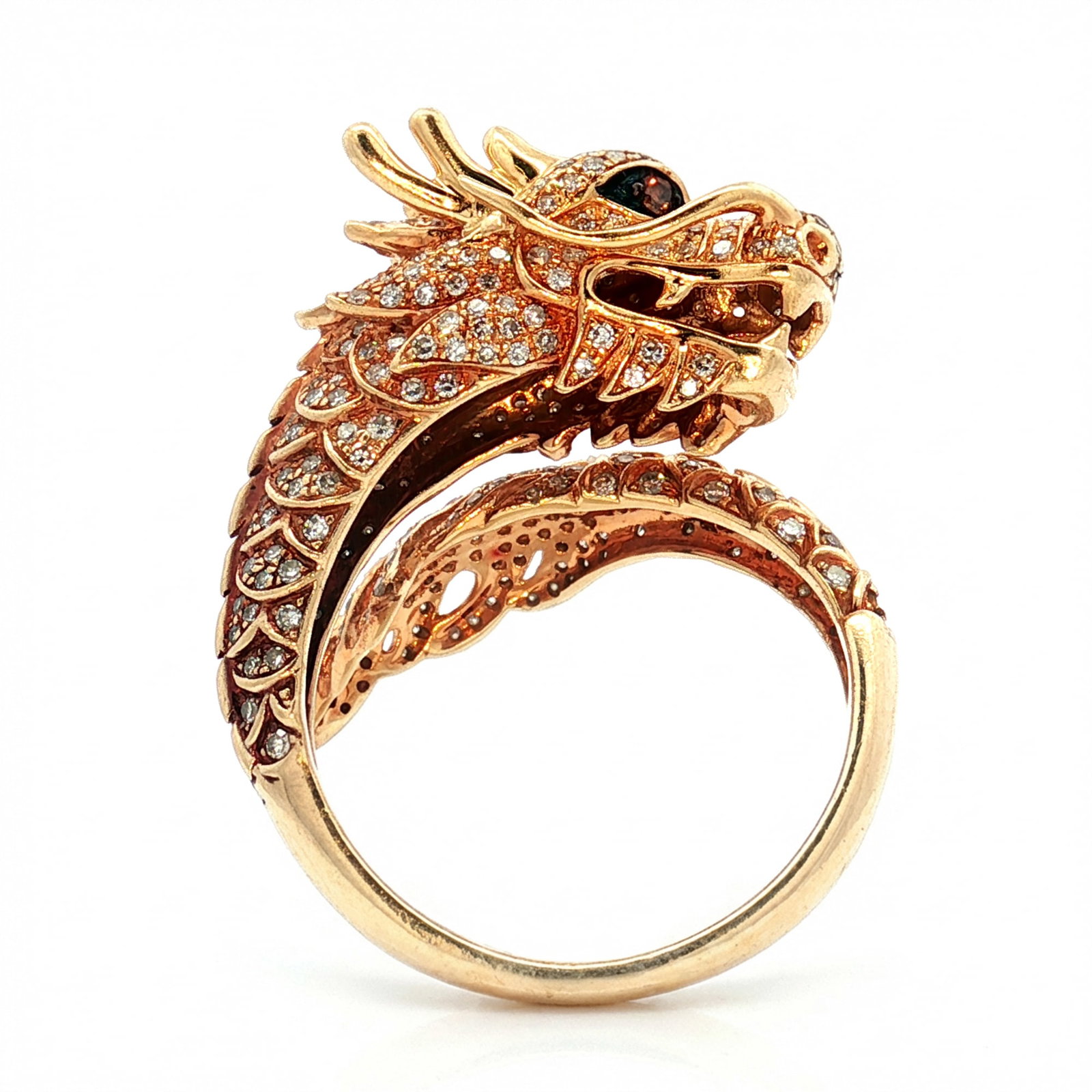 Effy 14K Gold and Diamond Dragon Ring (1 of 4)