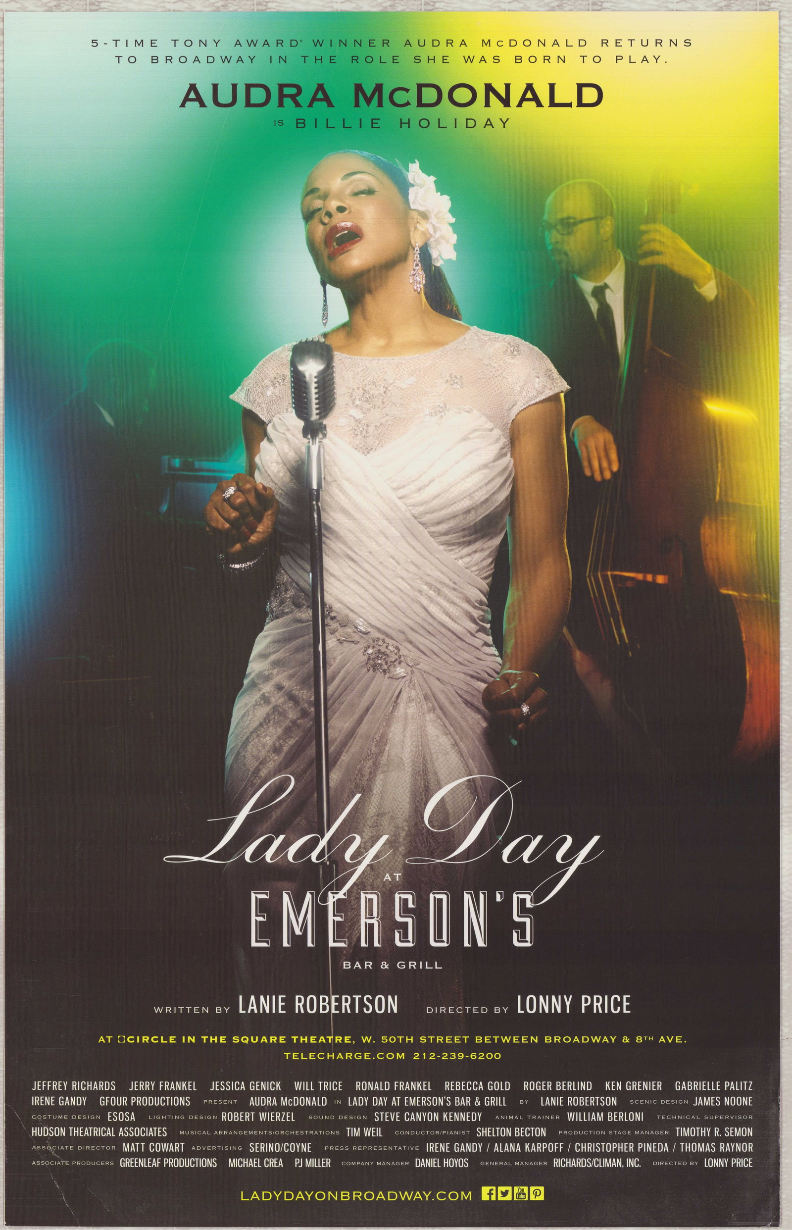 Lady Day at Emerson's Bar & Grill Original Broadway Production Poster Starring Audra McDonald as (1 of 1)
