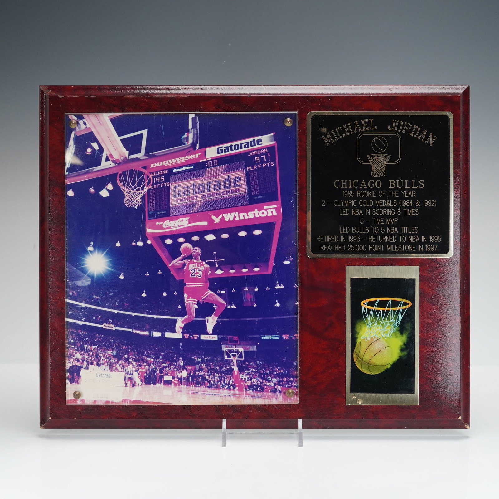 Michael Jordan Chicago Bulls Commemorative Career Achievement Sports Plaque (1 of 2)