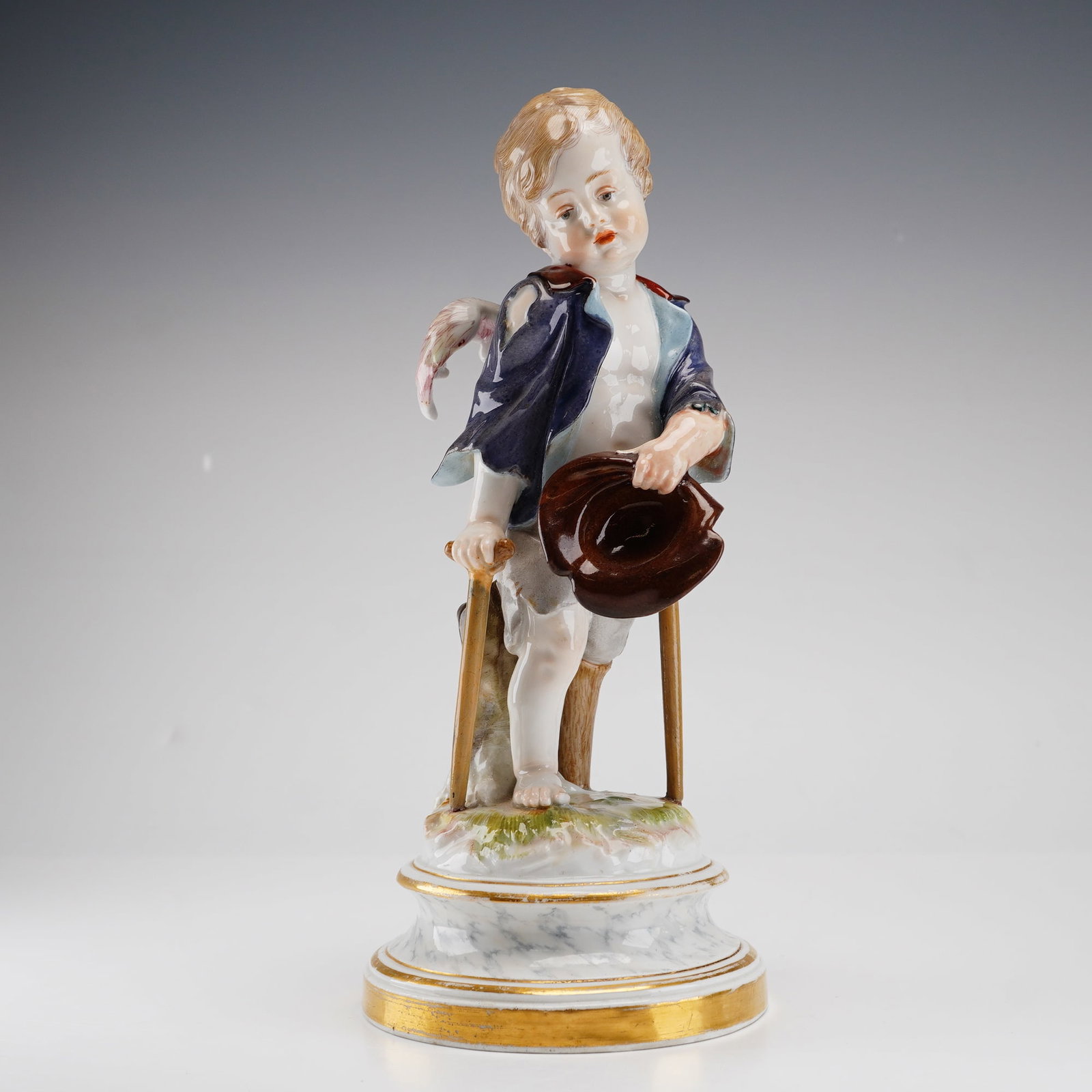 Meissen Porcelain Wounded Angel Figurine "Cupid as a Beggar" (1 of 3)