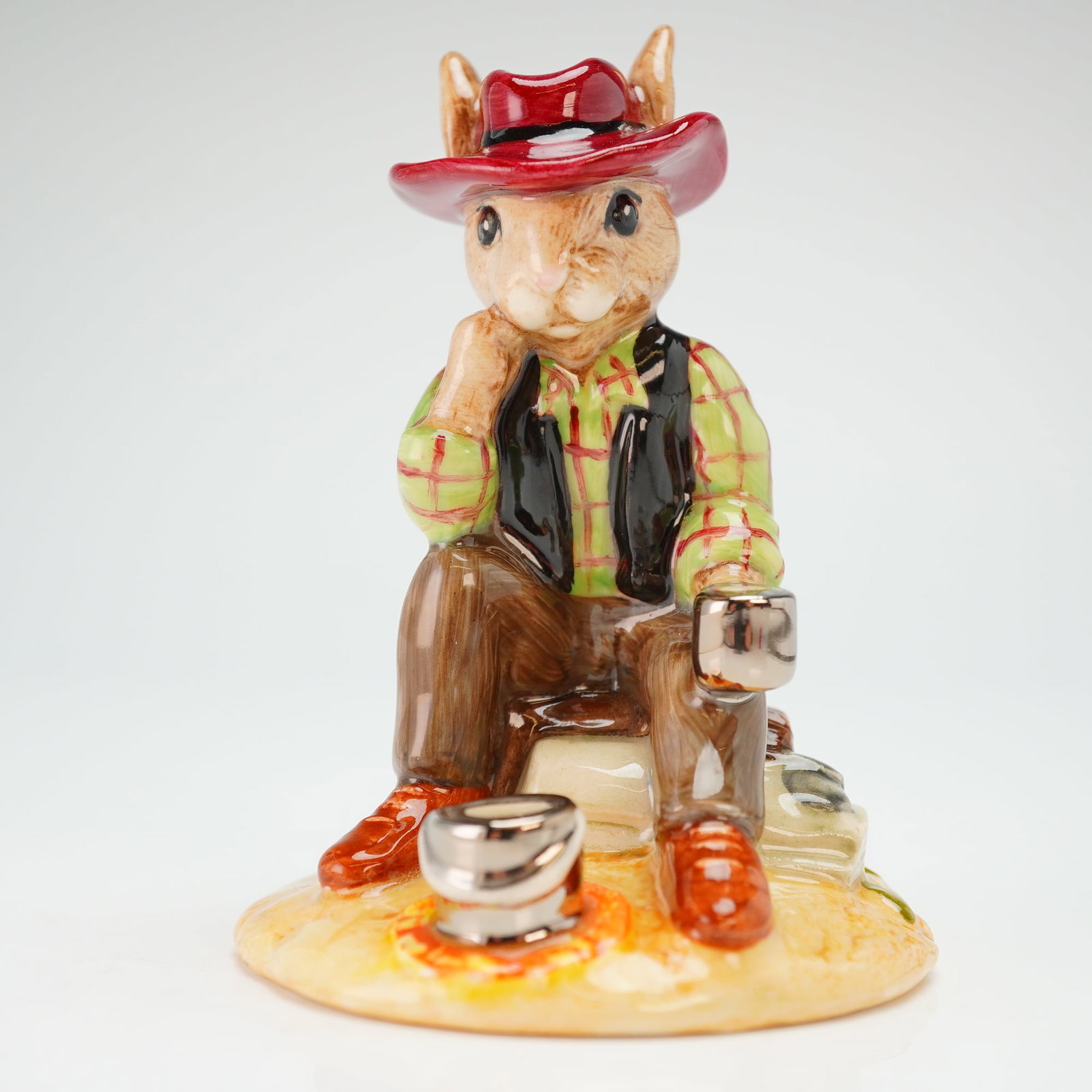 Royal Doulton Bunnykins Prototype Platinum Figurine, Waltzing Matilda (1 of 3)