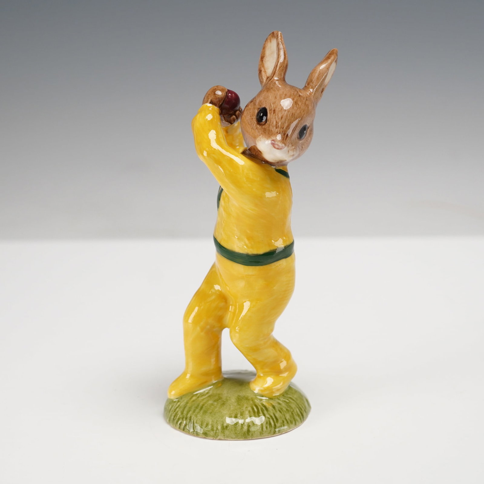 Royal Doulton Bunnykins Prototype Colorway Figurine, Bowler (1 of 3)