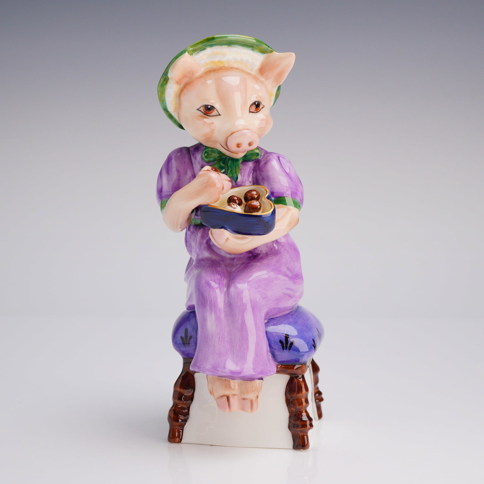 Royale Stratford Hand Painted Bone China Figurine, Miss Pig (1 of 4)