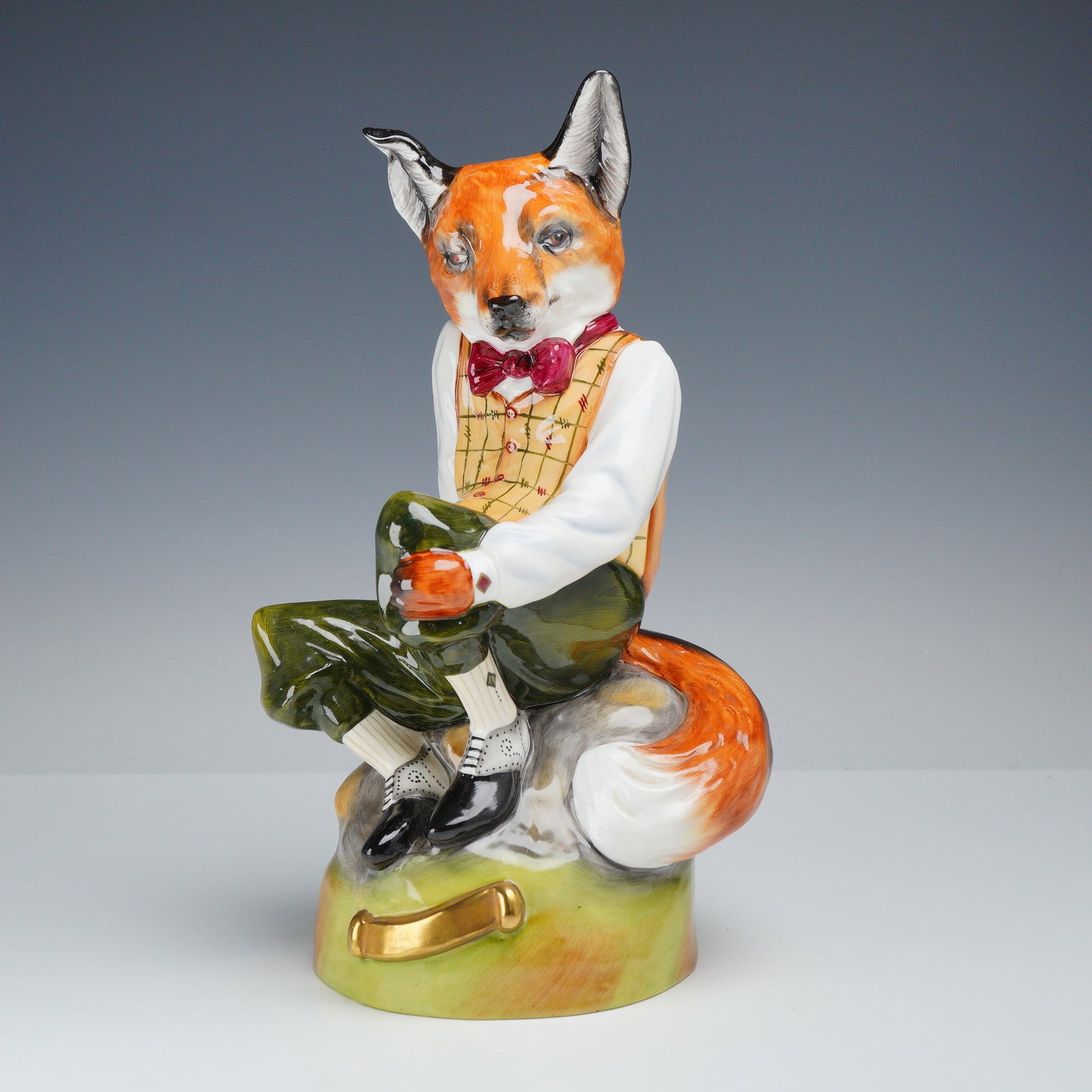 Royale Stratford Porcelain Limited Edition Fox Figurine, Seated Gentleman (1 of 3)