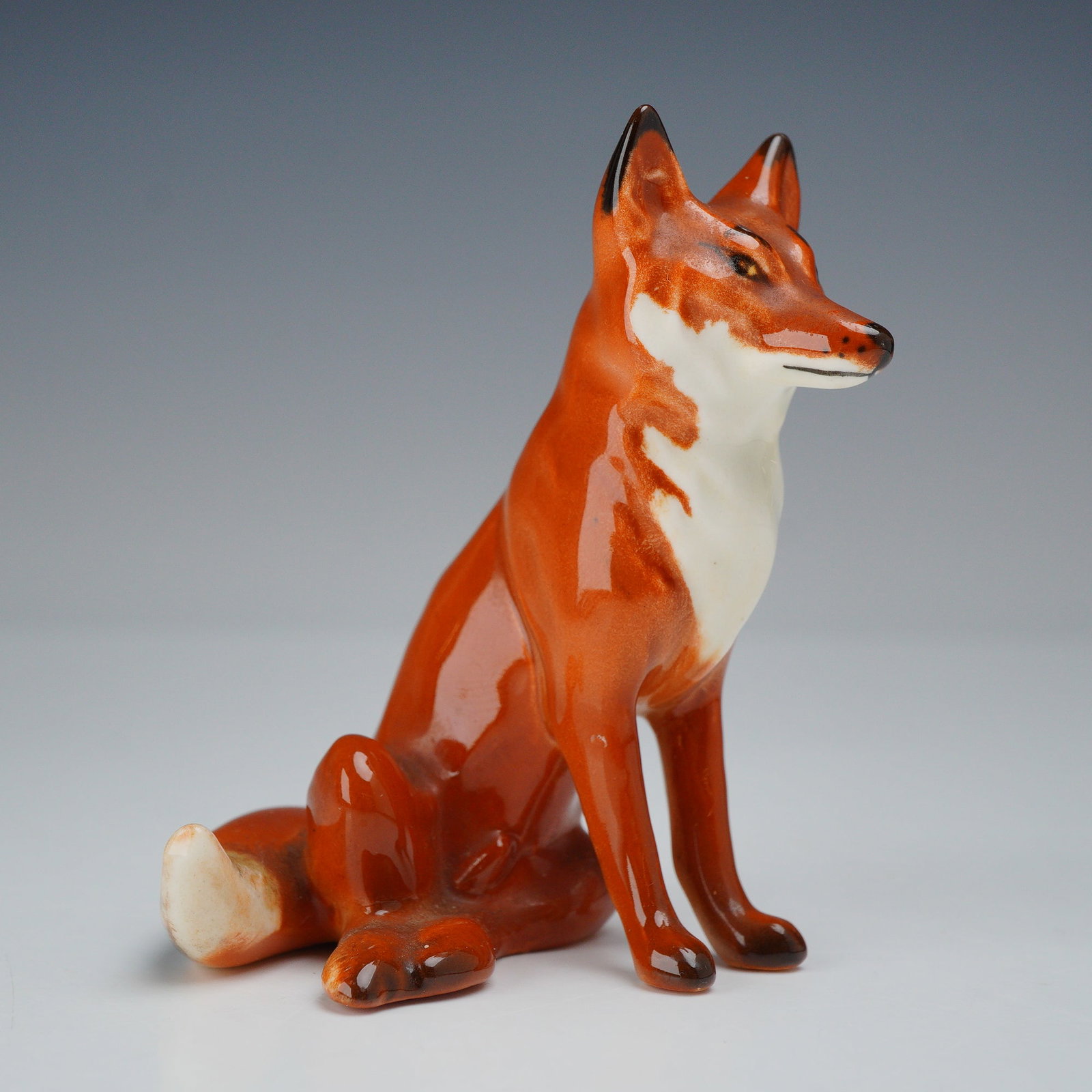 Beswick England Porcelain Animal Figurine, Seated Fox (1 of 3)