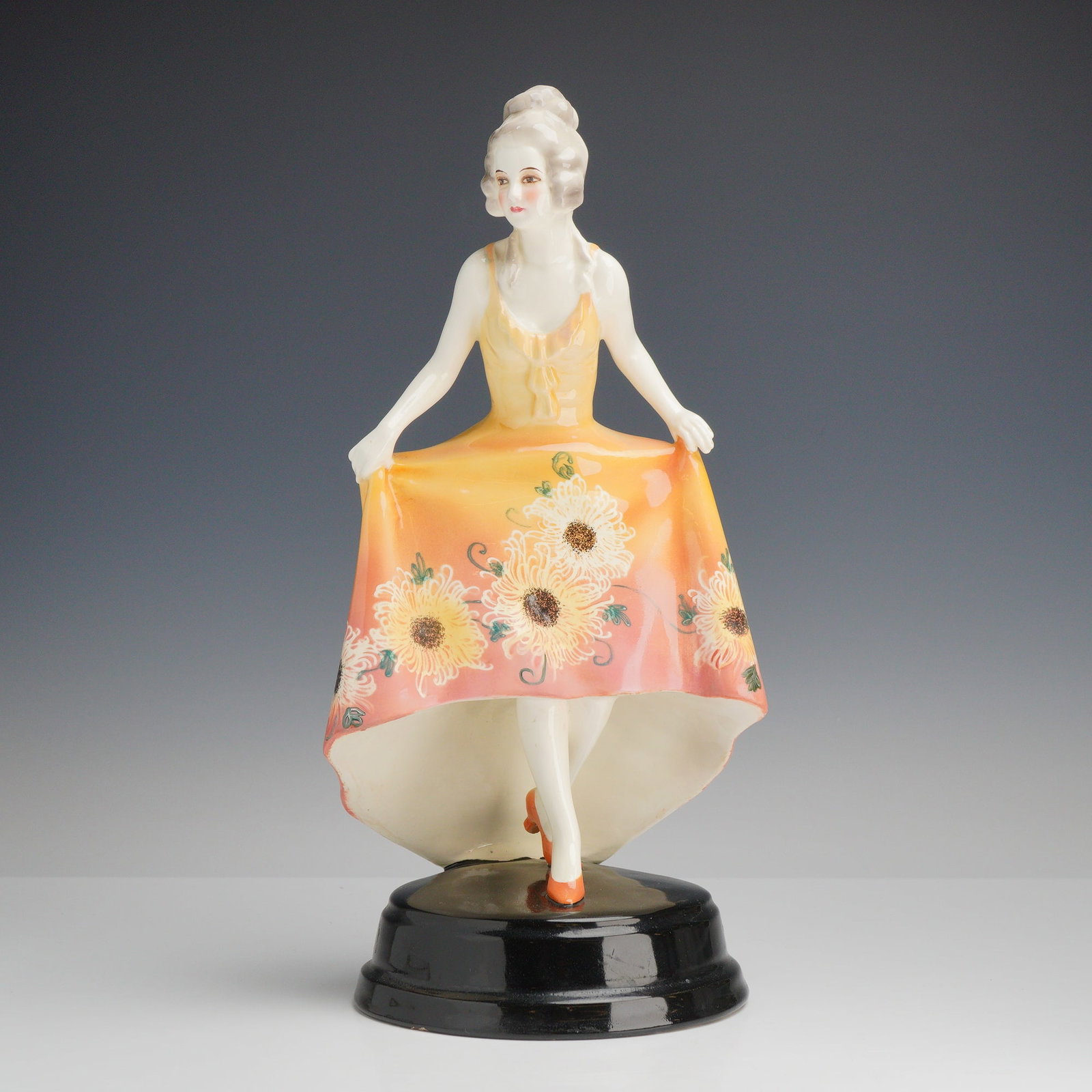 Goldscheider Art Deco Ceramic Figurine of a Woman Curtseying by Josef Lorenzl (1 of 4)