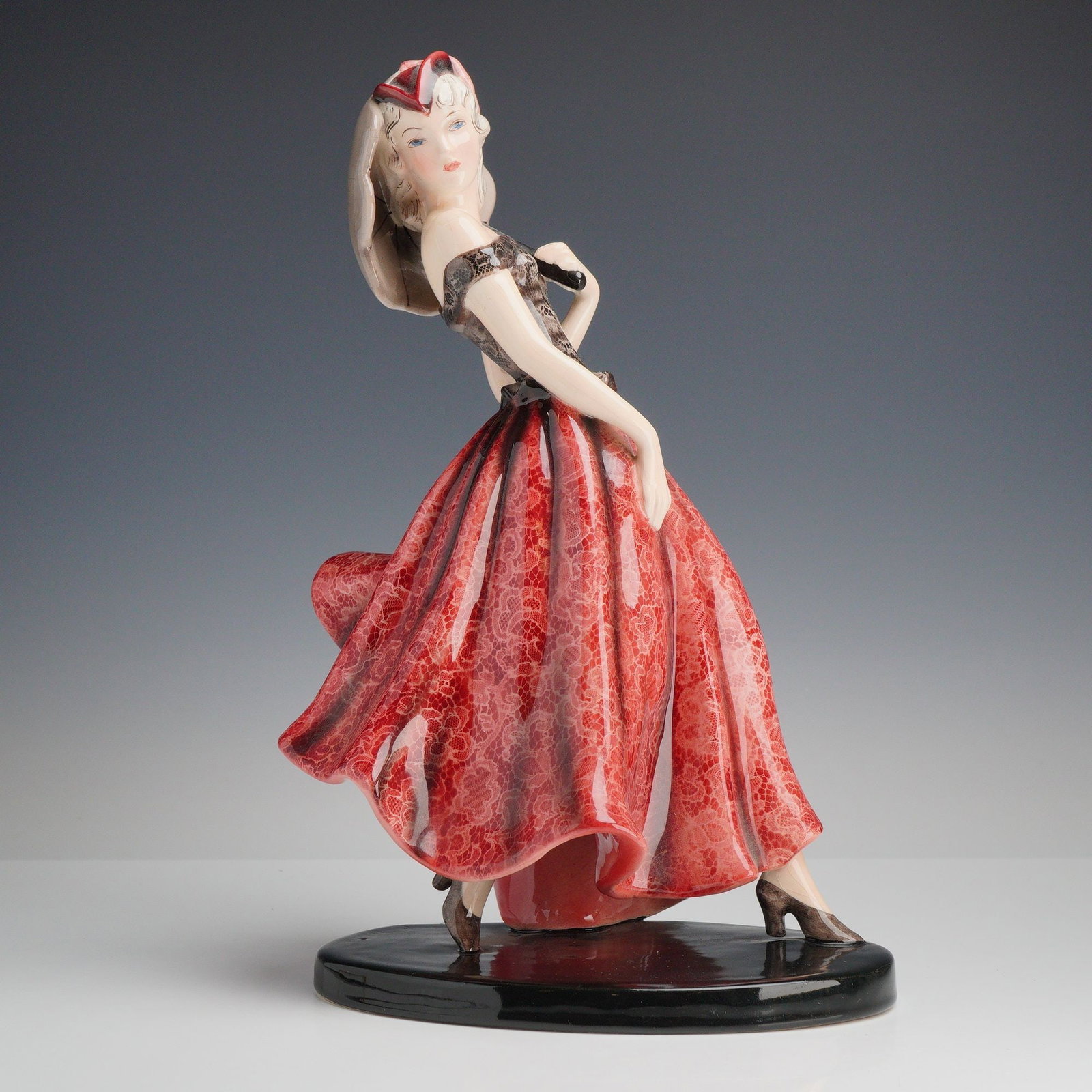 Goldscheider Wien Art Deco Parisienne Lady with Umbrella Figurine Model 7390 (1 of 3)