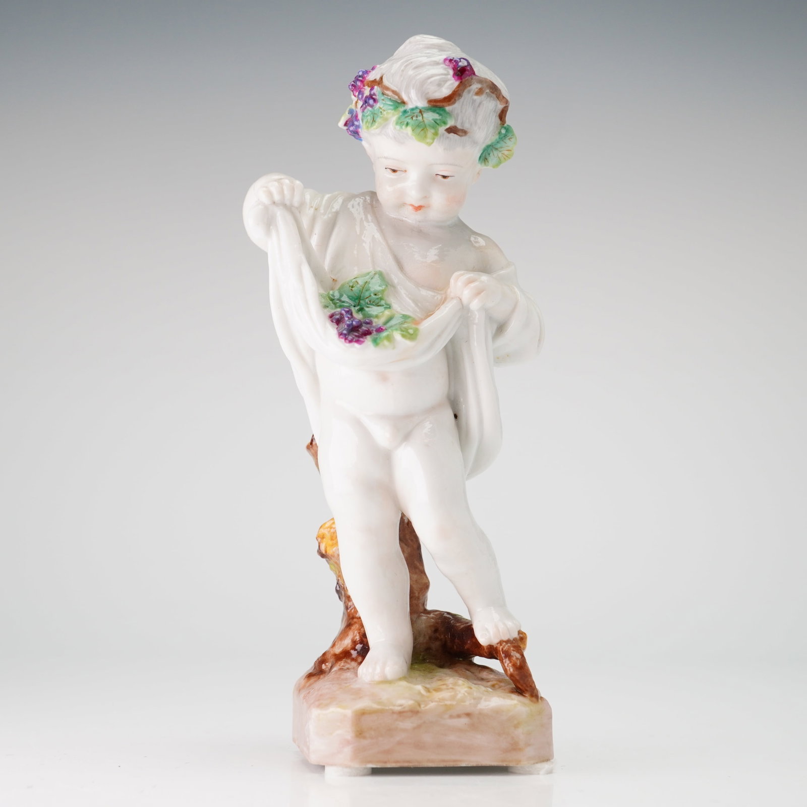 Edme Samson Porcelain Putto Figurine Allegory of Autumn (1 of 3)