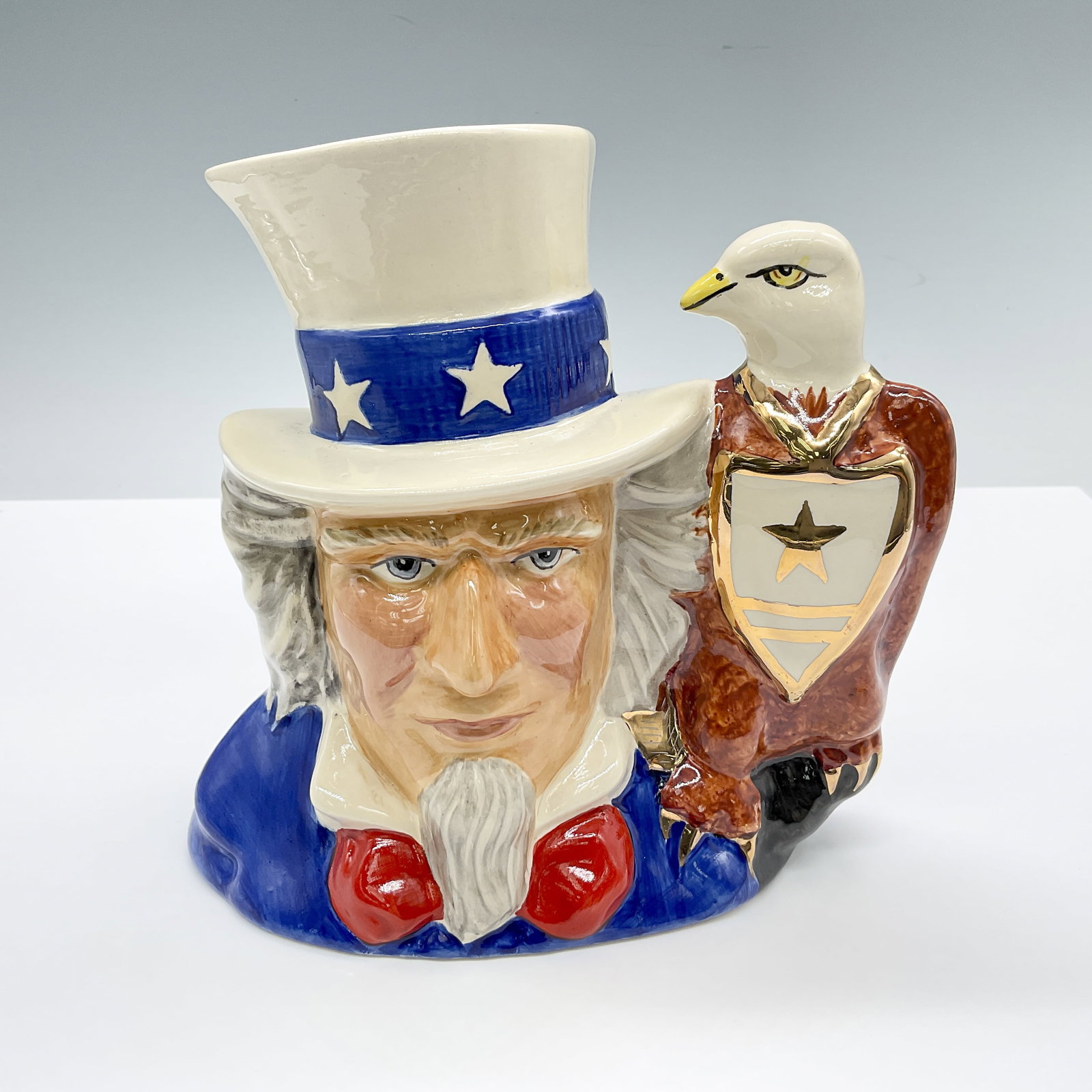 Royal Doulton Prototype Large Character Jug. Uncle Sam (1 of 3)
