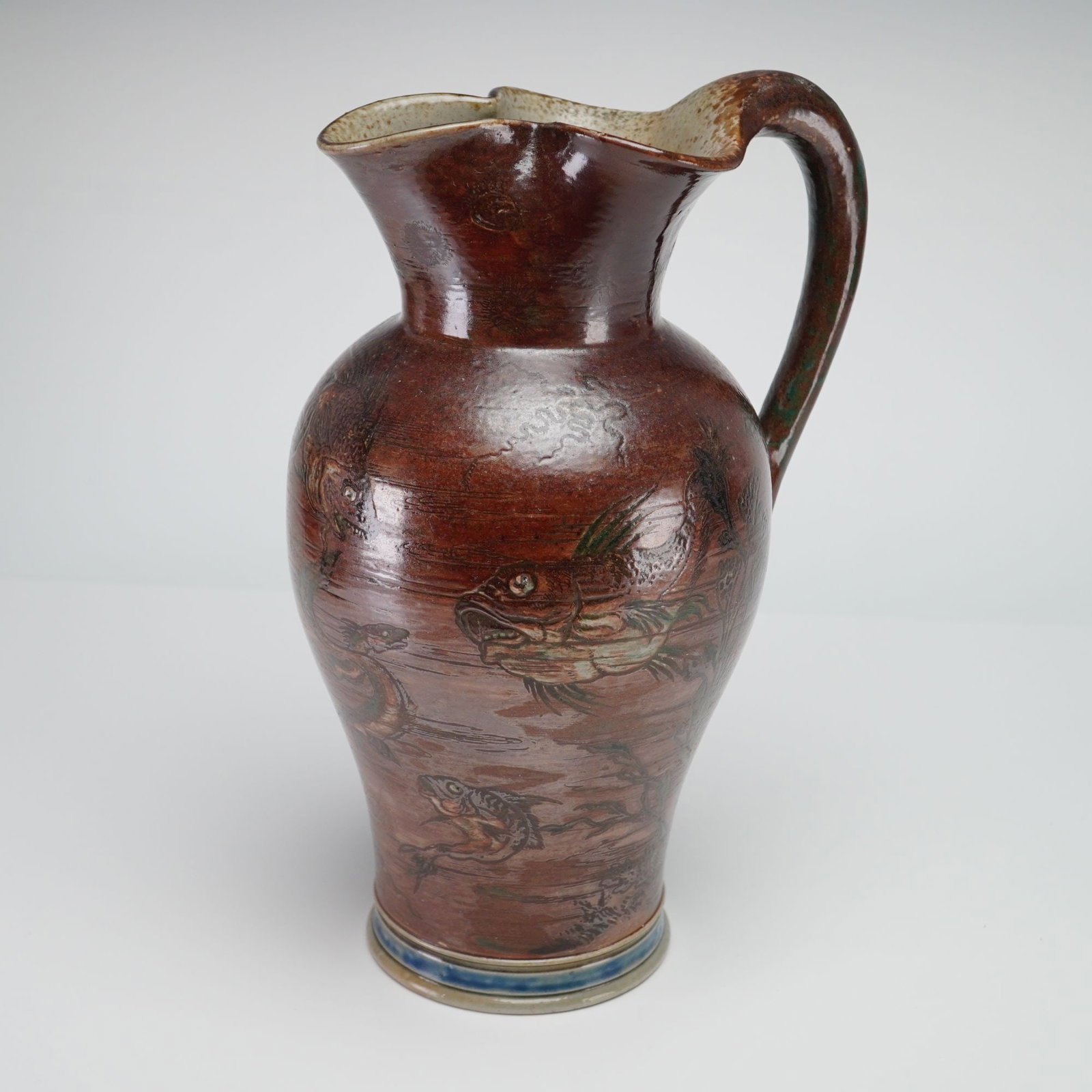 Martin Brothers Stoneware Grotesque Aquatic Pitcher (1 of 3)
