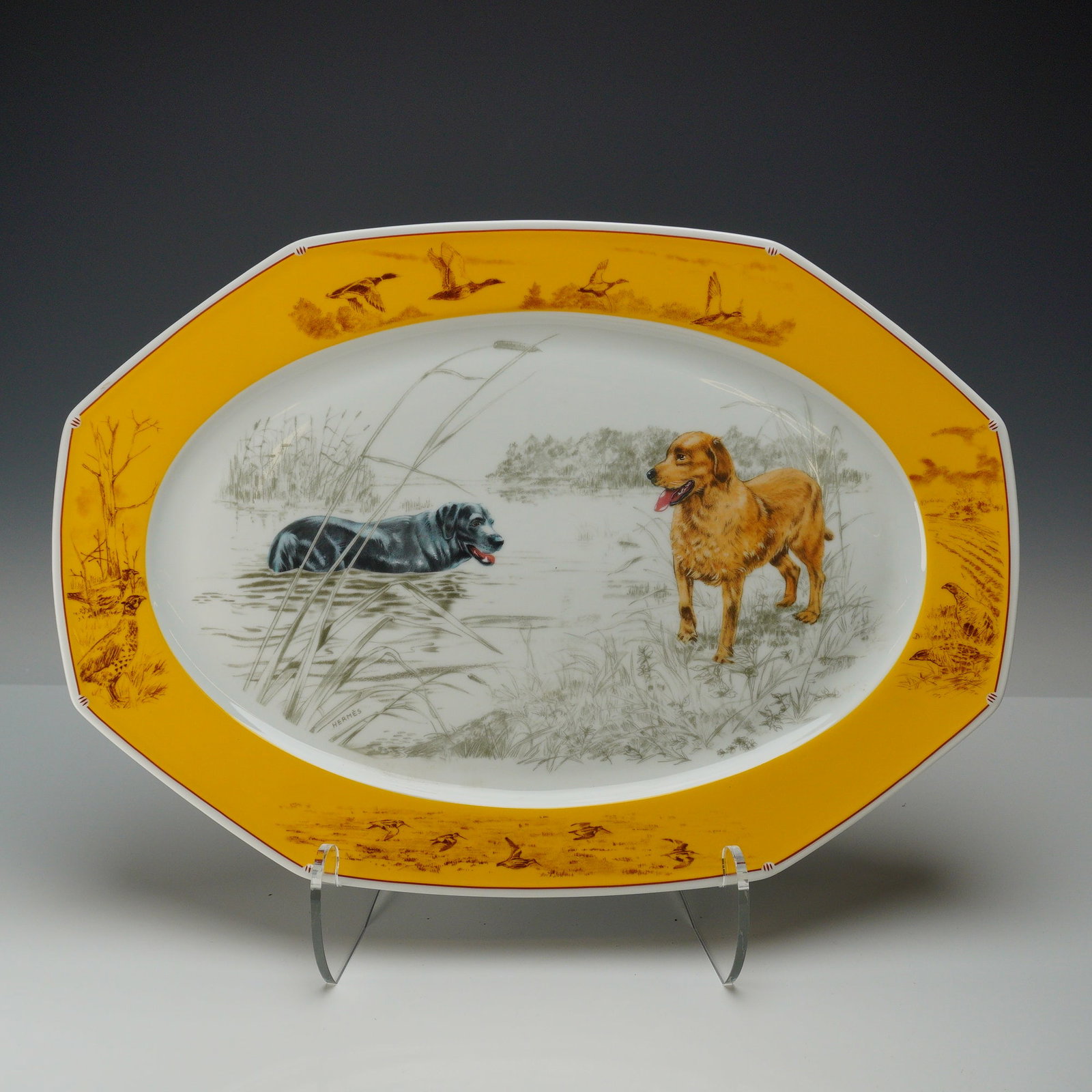Hermes, Chiens Courants and Chiens D'arret, Labrador Porcelain Serving Platter (1 of 4)