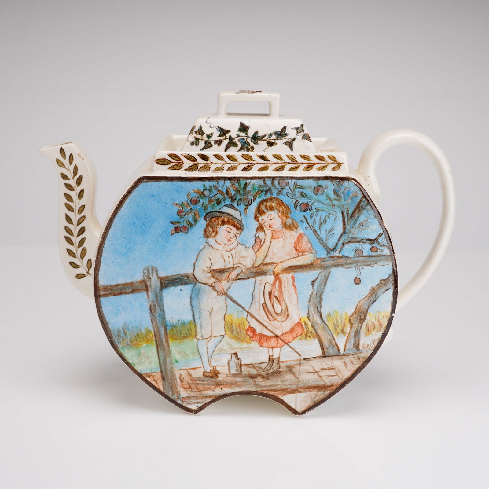 Late Victorian Aesthetic Movement Hand-Painted Teapot (1 of 3)