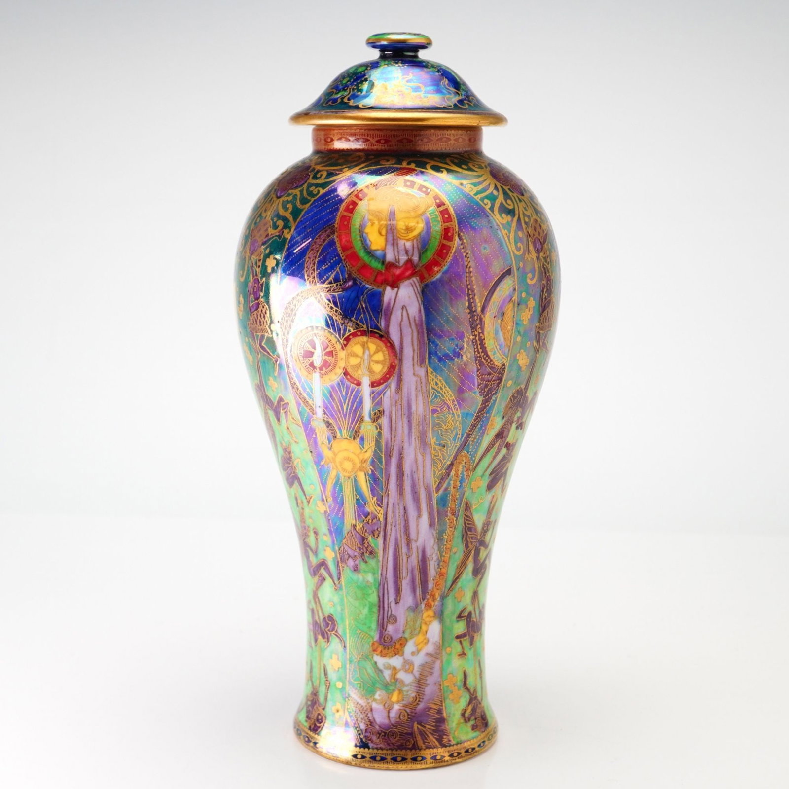 Wedgwood Moonlight Fairyland Lustre Lidded Vase, Candlemas Z5461 (1 of 4)