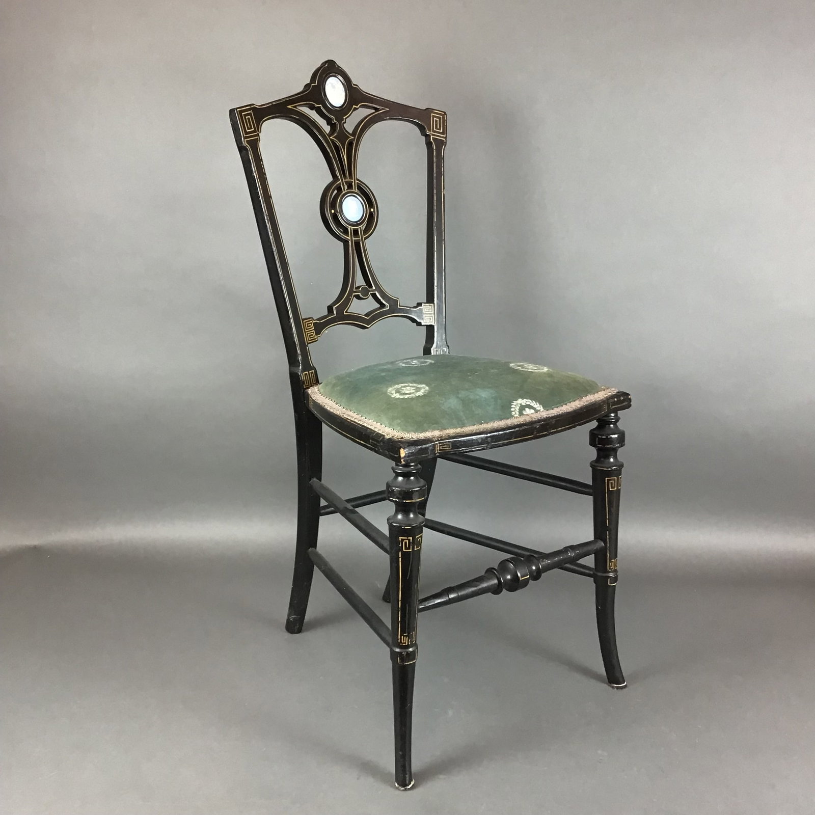 Aesthetic Movement Ebonized Side Chair with Jasperware Medallions (1 of 5)