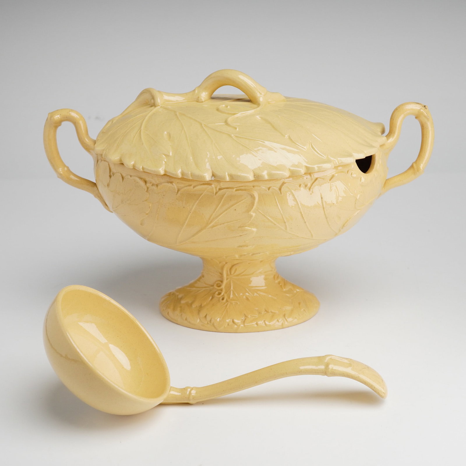 A Trio of Wedgwood Caneware Items Comprising a Footed Tureen with Lid and Ladle (1 of 3)