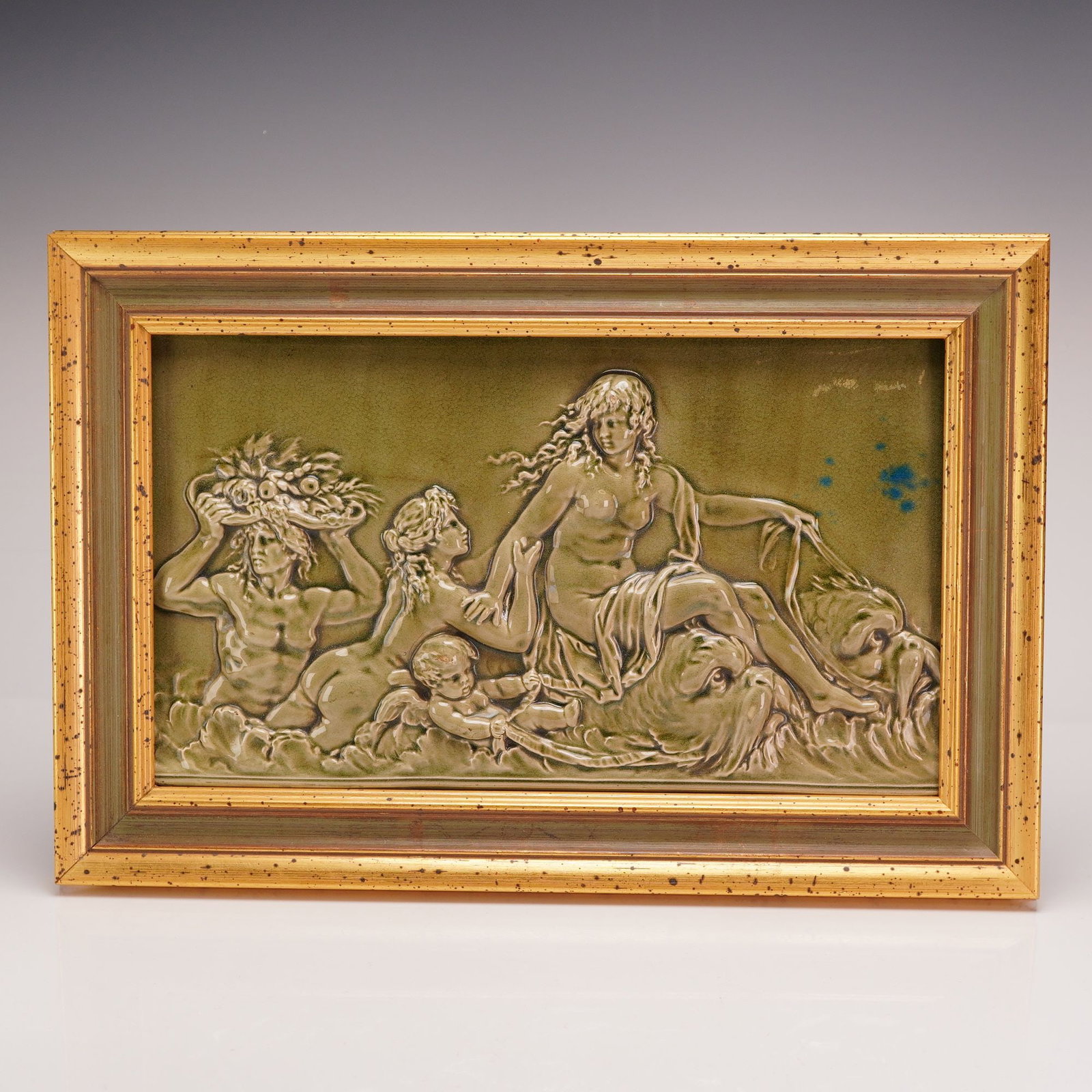 Wedgwood Framed Mythological Relief Glazed Earthenware Wall Plaque (1 of 4)