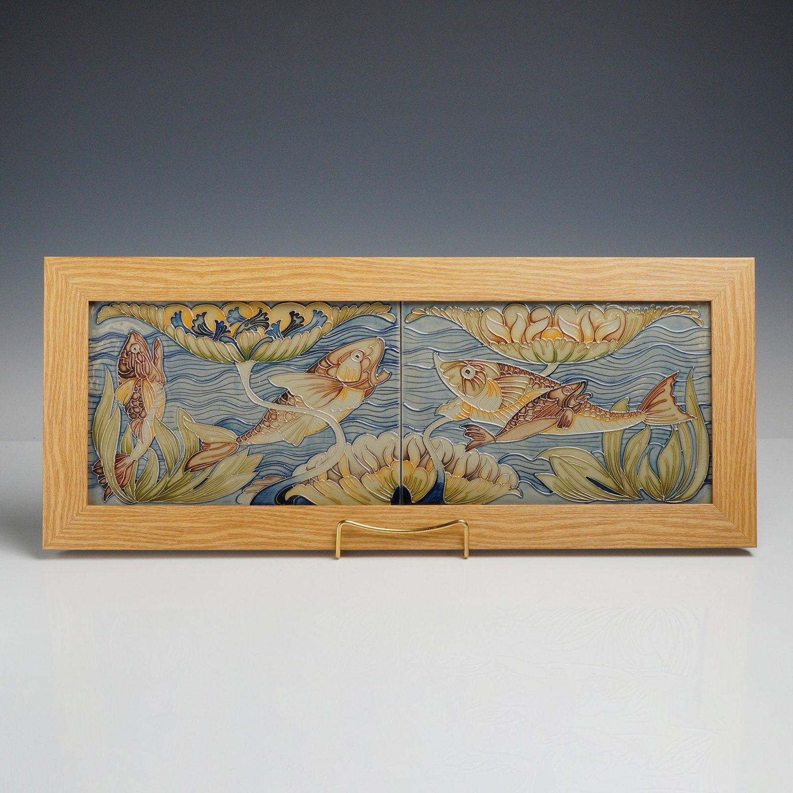 Moorcroft Pottery Double Take Trial Two-Tile Framed Panel (1 of 5)