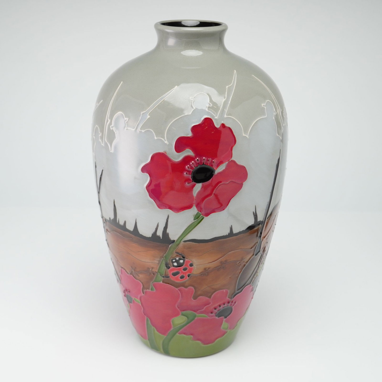 Moorcroft Pottery by Kerry Goodwin Trial Vase, Lest We Forget: Moorcroft Pottery introduced its Collection of Remembrance to commemorate the centenary of the First World War, incorporating the poppy, a long-established symbol of remembrance closely associated wit