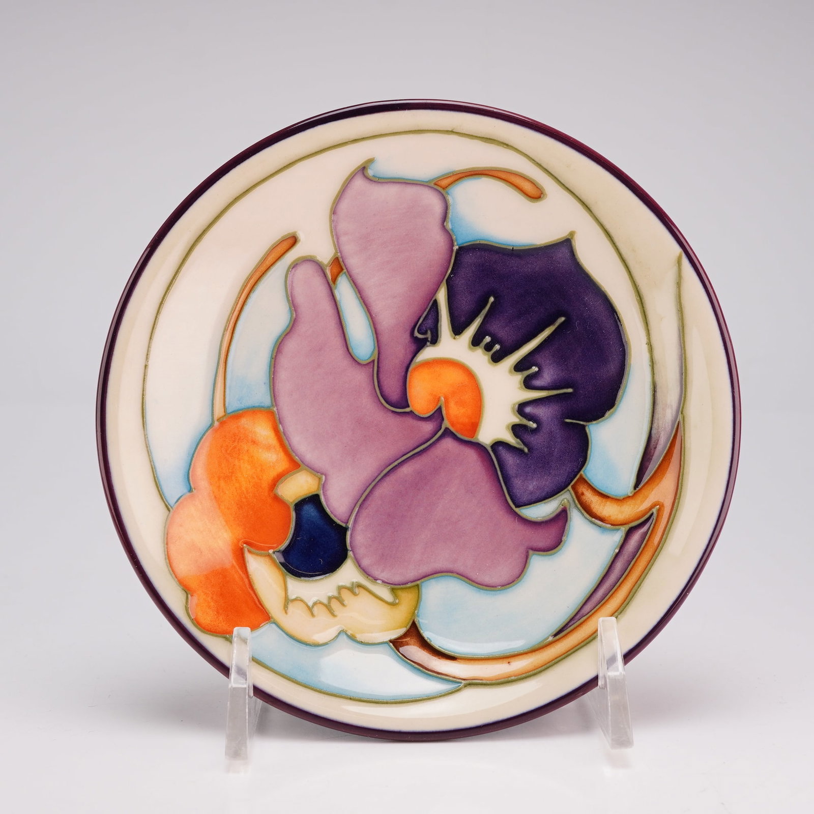 Moorcroft Pottery by Emma Bossons Floral Motif Pin Dish (1 of 3)