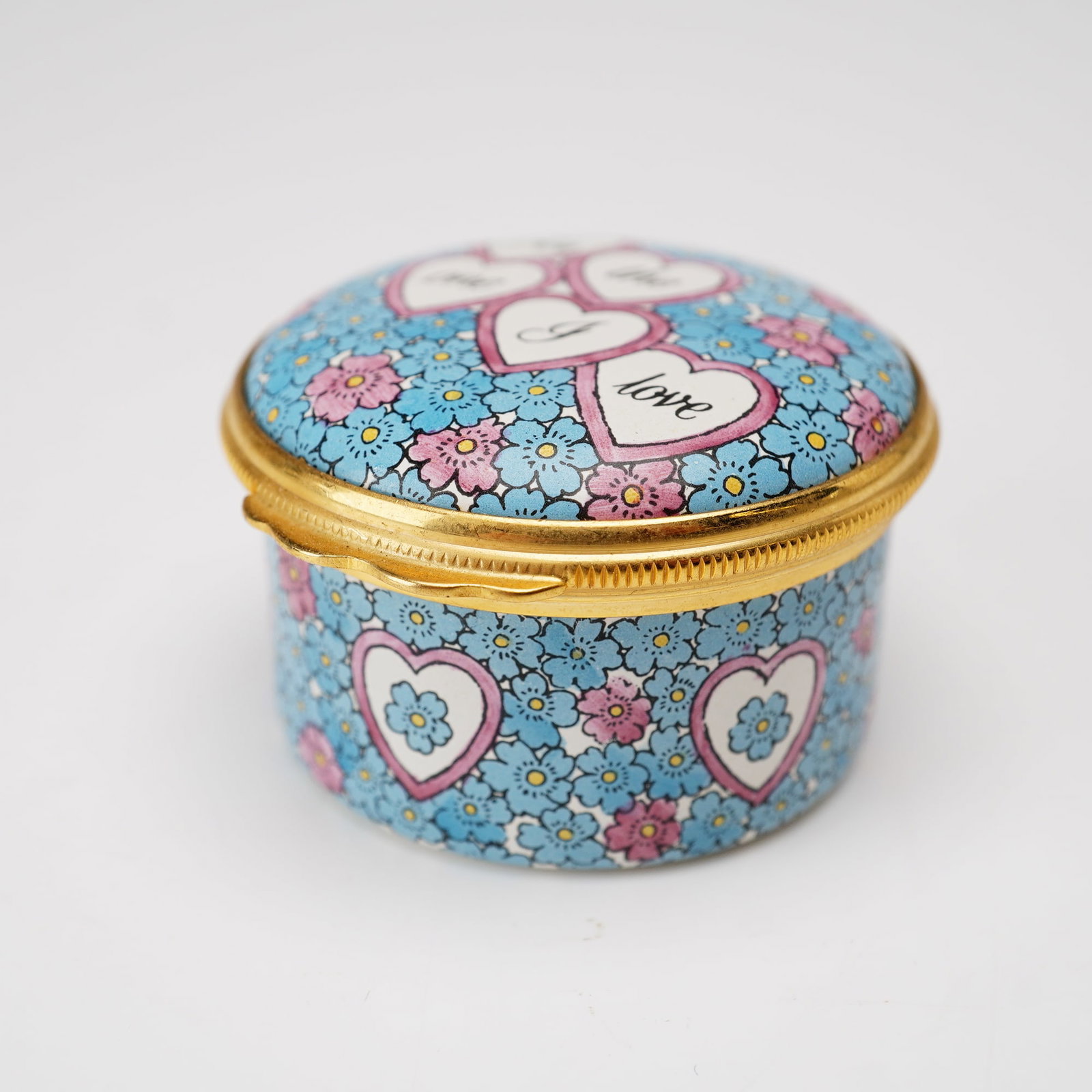 Halcyon Days English Enamel For the One I Love Treasure Box (1 of 5)