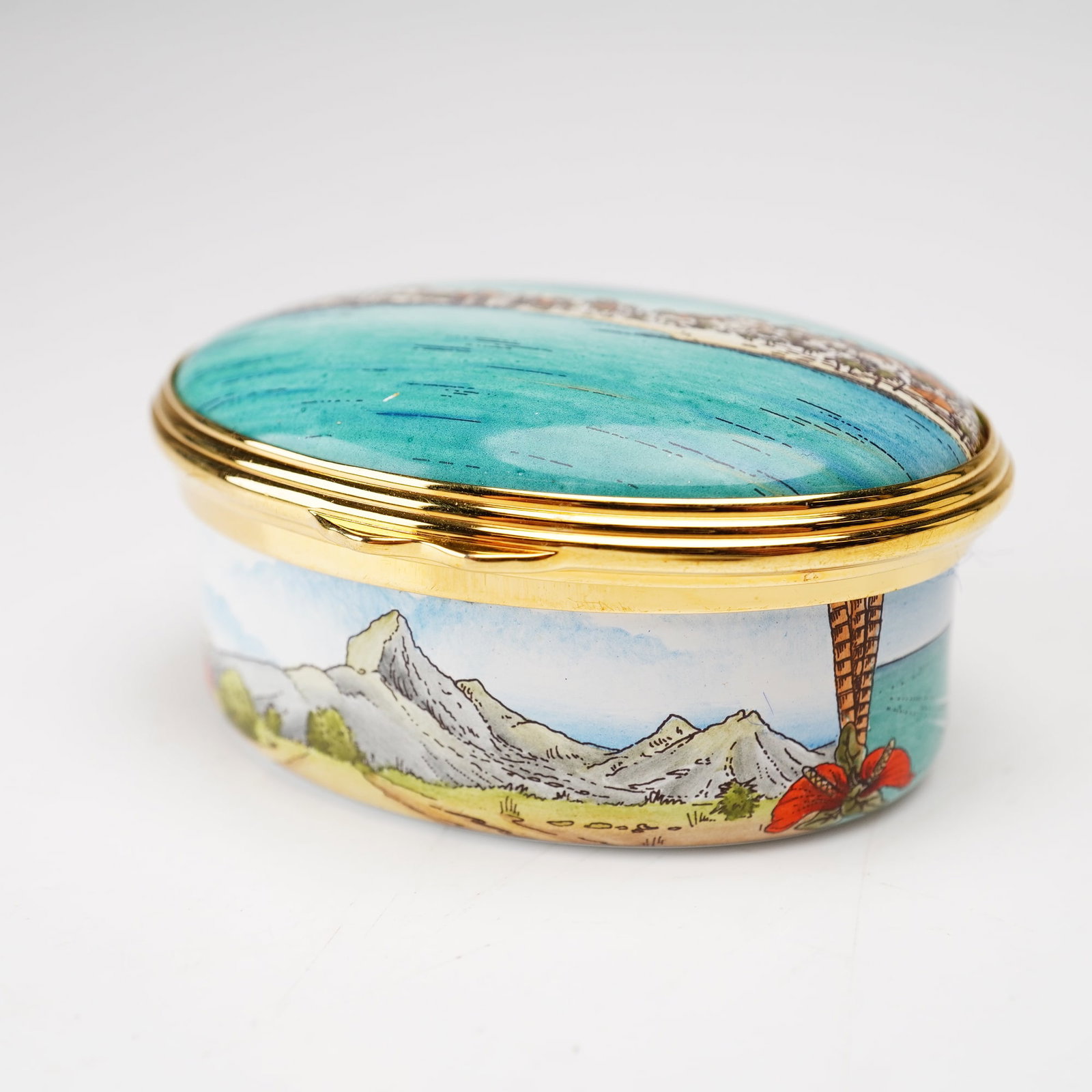 Halcyon Days English for St. Jame's Place Enamel Limited Edition Treasure Box, Mauritius 2009 (1 of 6)