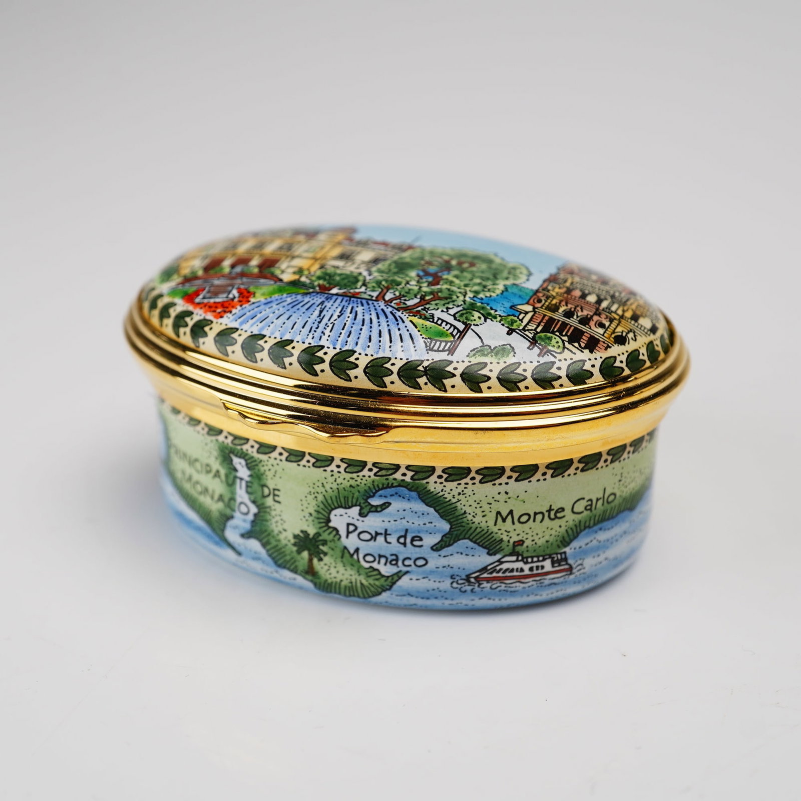 Halcyon Days English for St. Jame's Place Enamel Limited Edition Treasure Box, Monte-Carlo 10th (1 of 6)