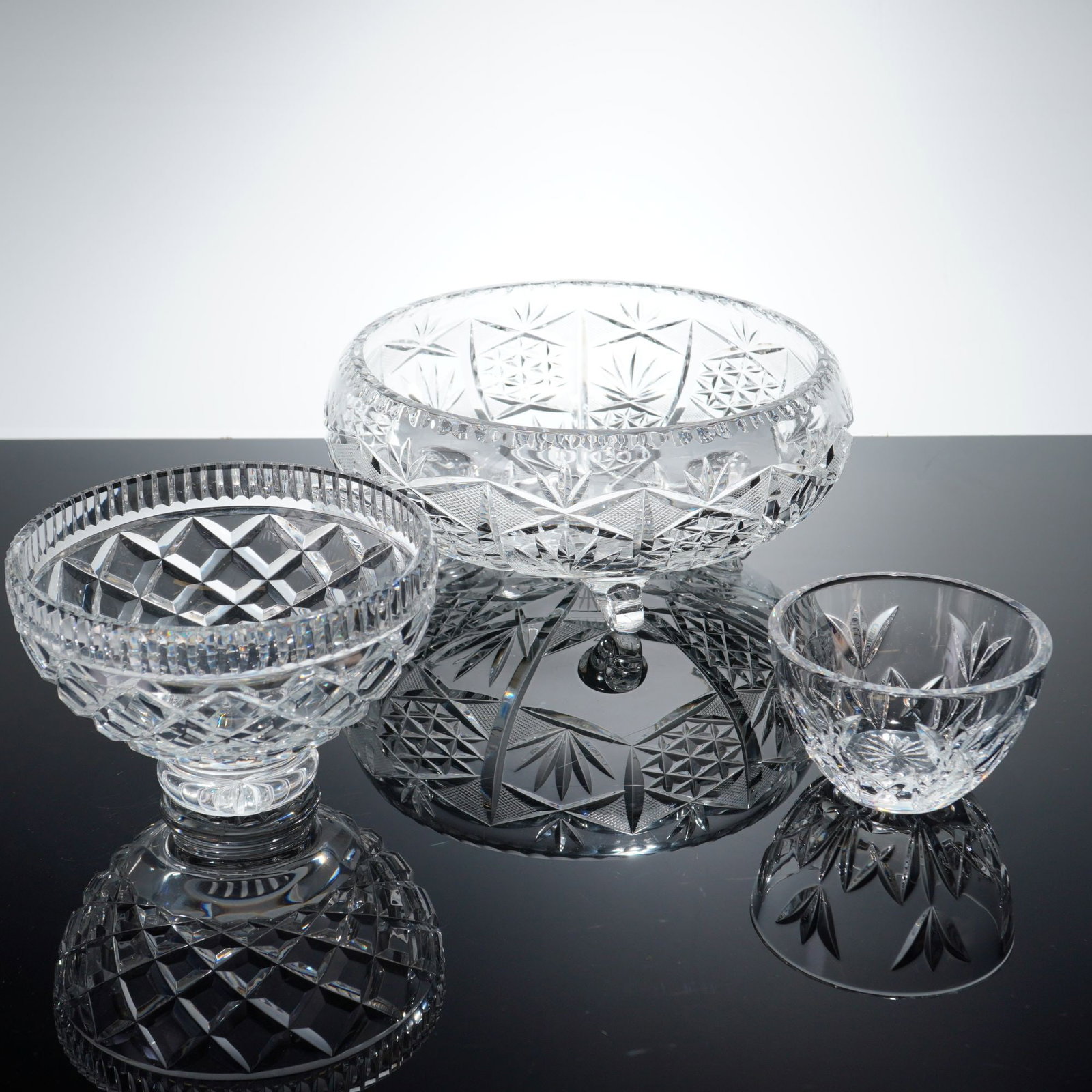 3pc Cut Clear Crystal Bowls Including Waterford (1 of 5)
