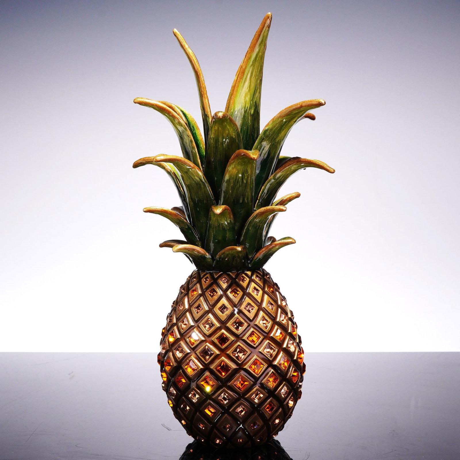 Jay Strongwater Limited Edition Jeweled Pineapple Figurine (1 of 3)