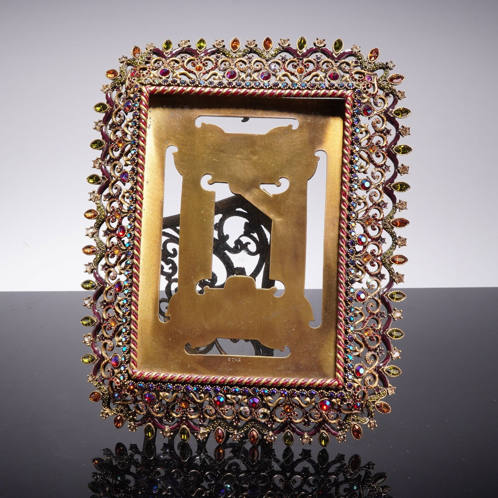 Jay Strongwater Emery Bejeweled Enamel and Crystal Picture Frame (1 of 3)