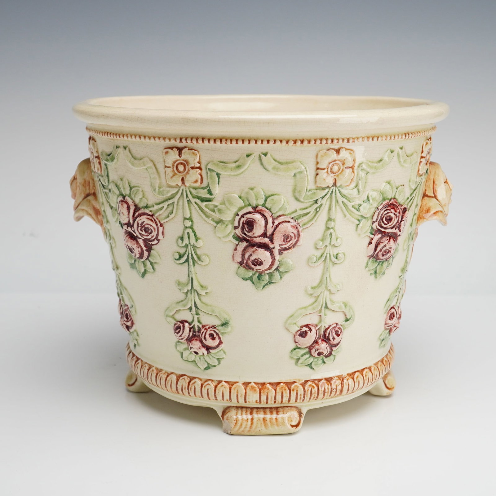 Weller Roma Creamware Footed Jardiniere (1 of 3)