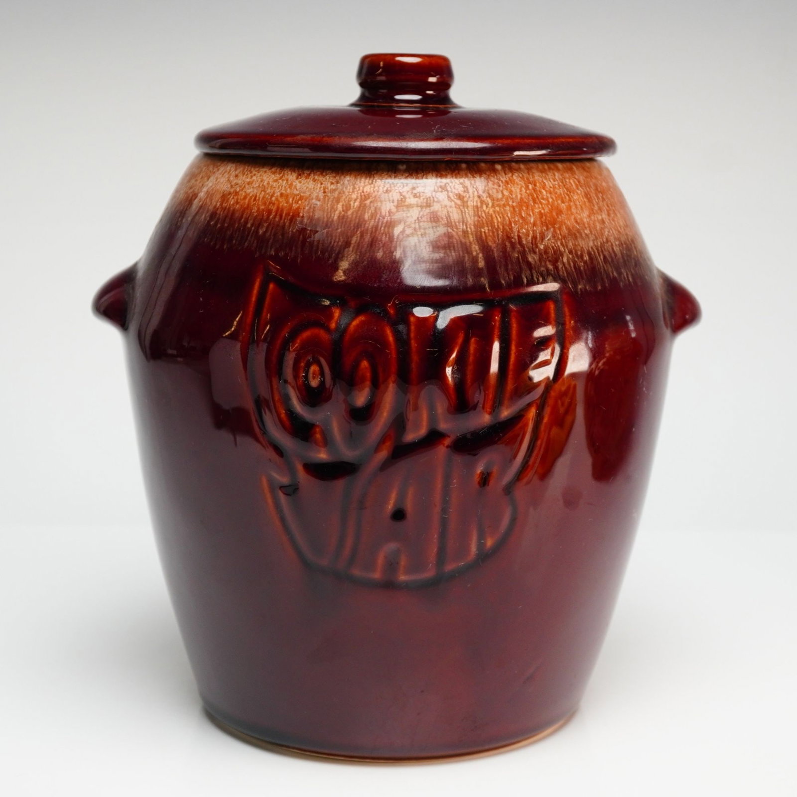 McCoy Pottery Brown Drip Glaze Cookie Jar with Lid #7024 (1 of 4)