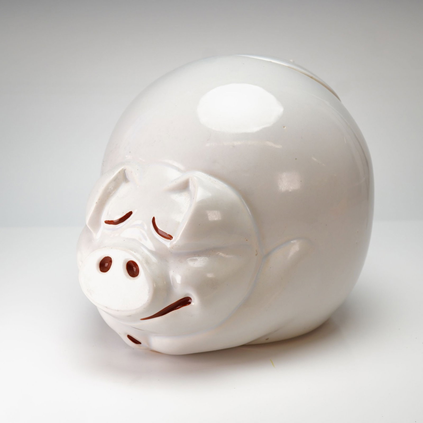 McCoy Quigley Happy Sleeping Pig White Cookie Jar (1 of 3)
