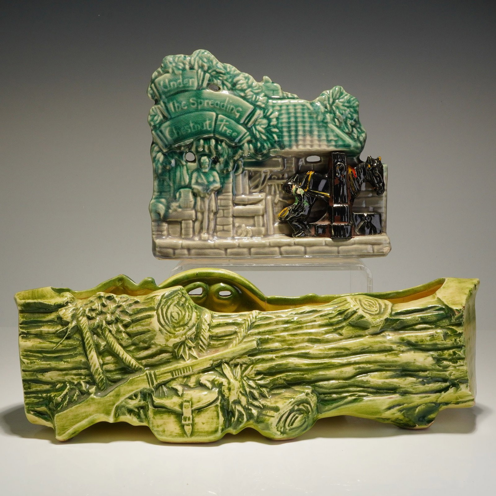 2pc McCoy Pottery Ceramic Planters (1 of 3)