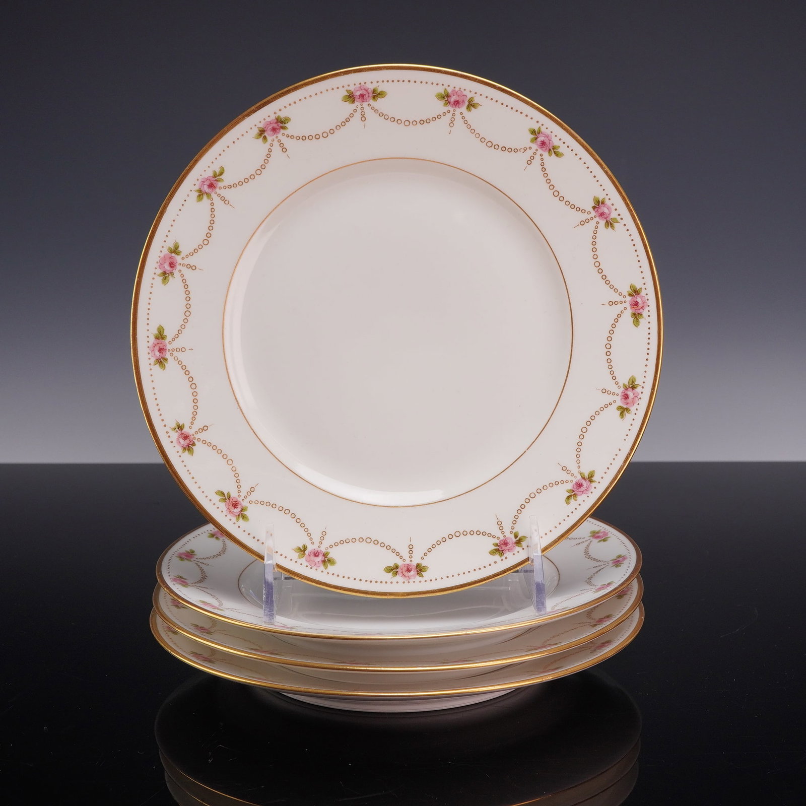 Set of Four Bernardaud and Co Limoges Porcelain Bread and Butter Plates (1 of 3)