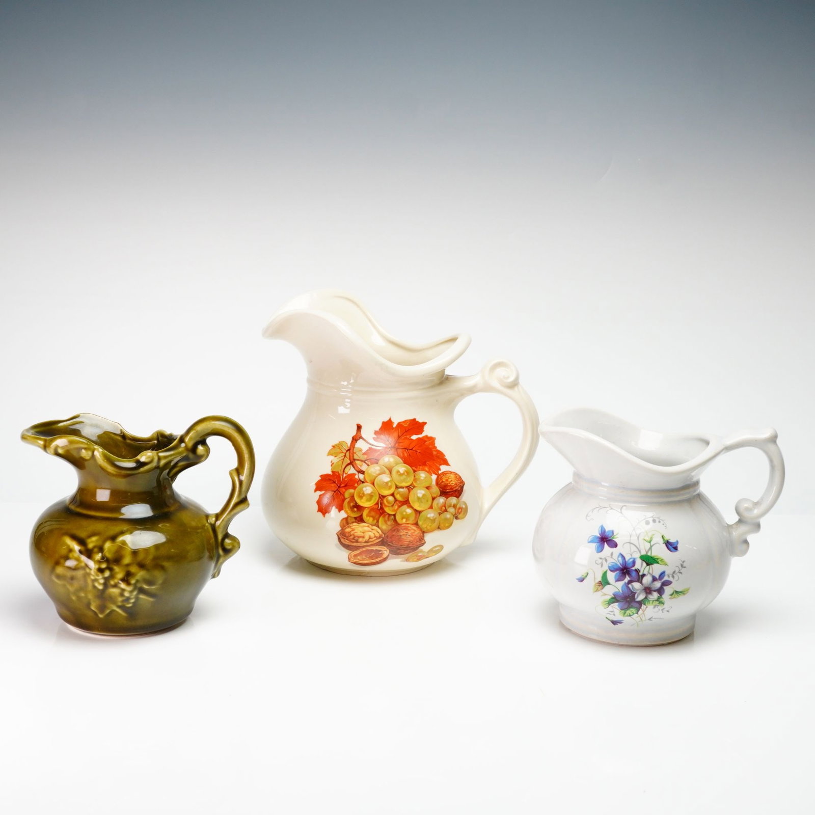 3pc Vintage American Art Pottery Pitchers (1 of 4)