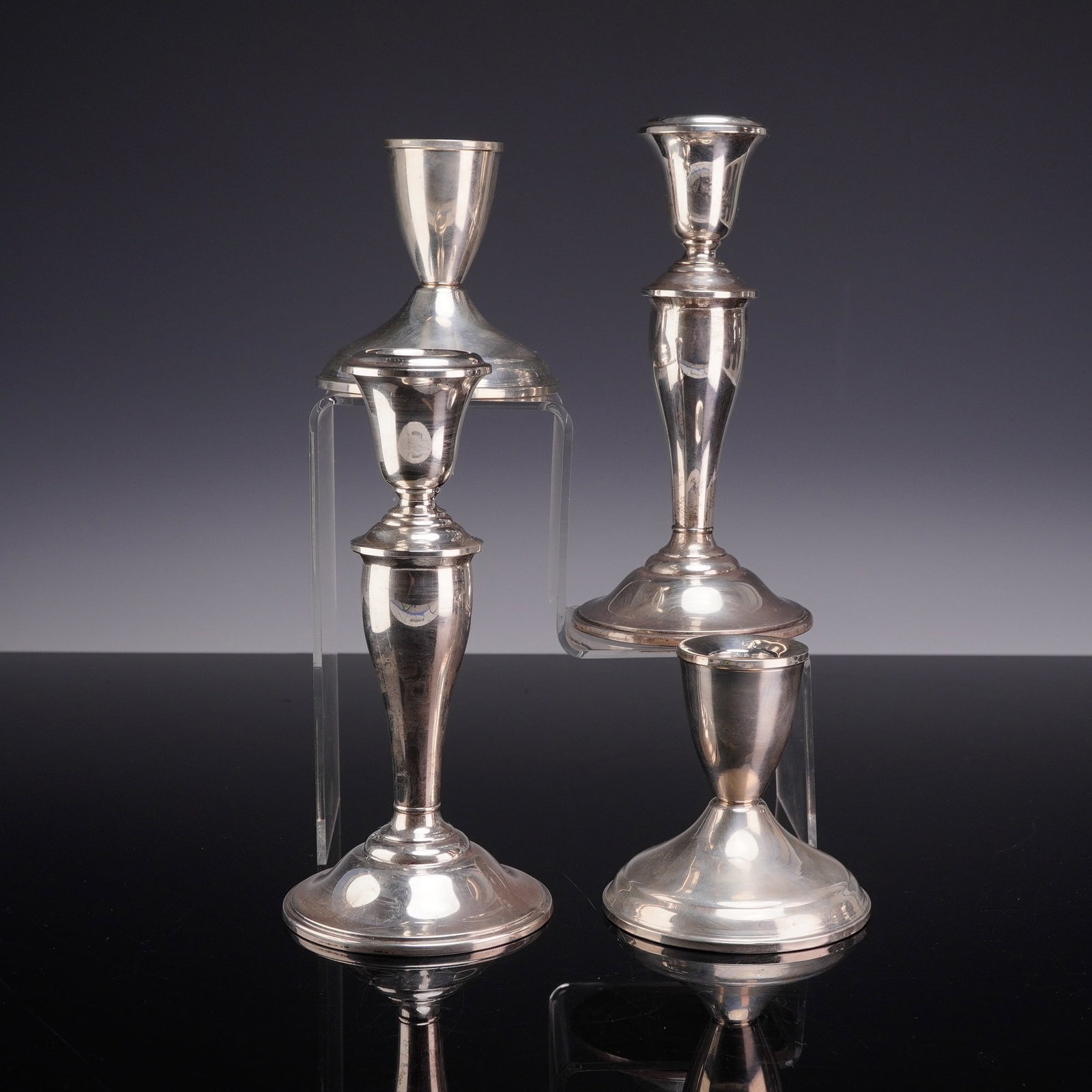 4pc Gorham and Duchin Creation Sterling Silver Weighted Candlesticks (1 of 6)