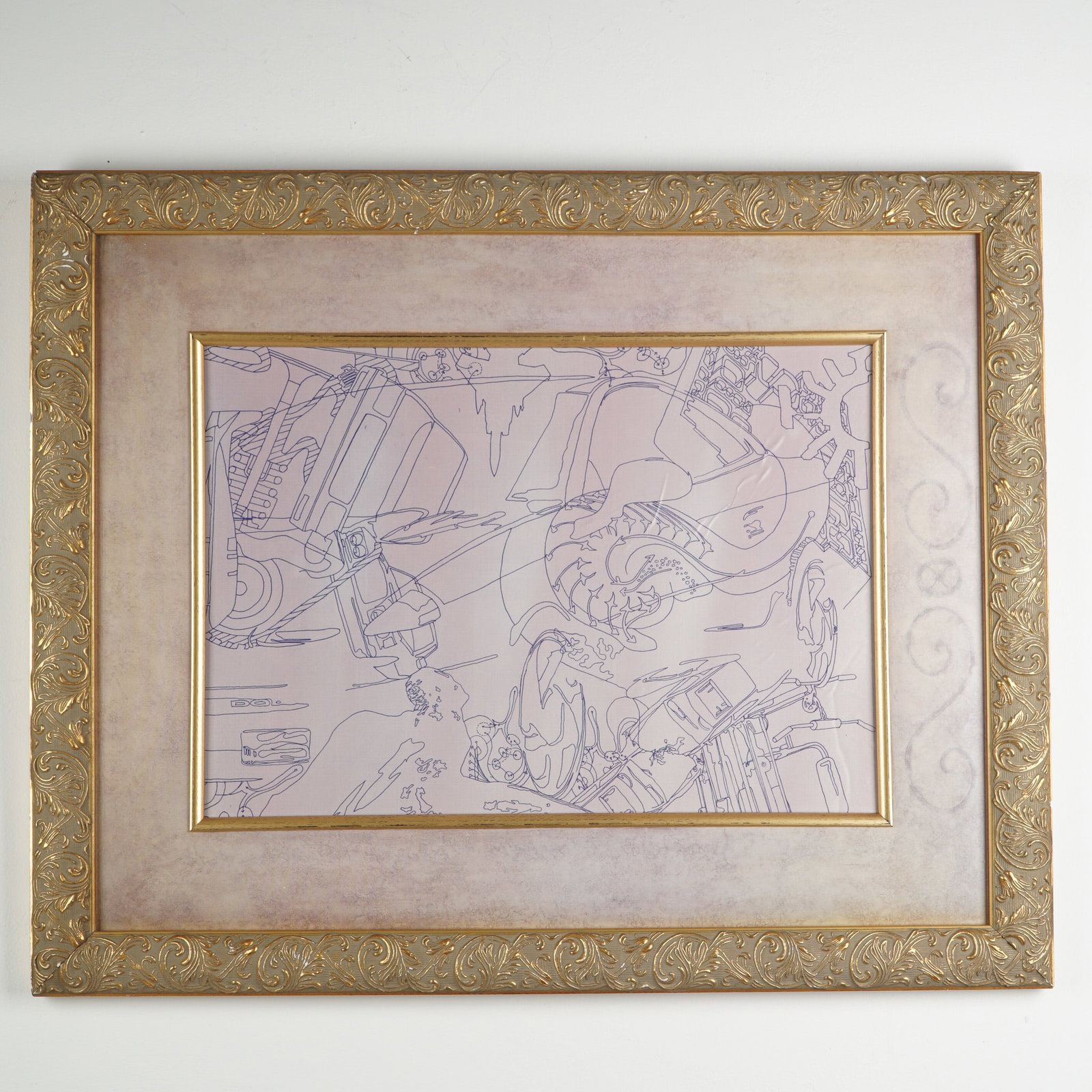 Lisa Ruyter (Attr.) Contemporary Art Preparatory Printed Drawing on Board (1 of 4)