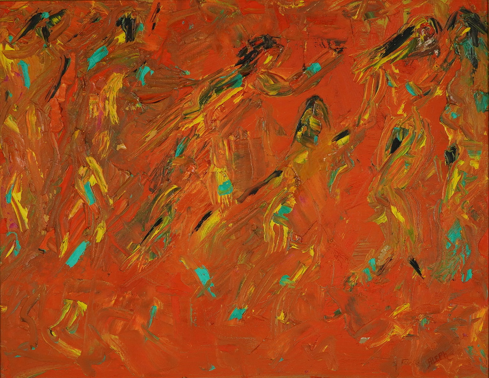 Rafael Aleph Abstract Expressionist Acrylic on Canvas Painting (1 of 6)