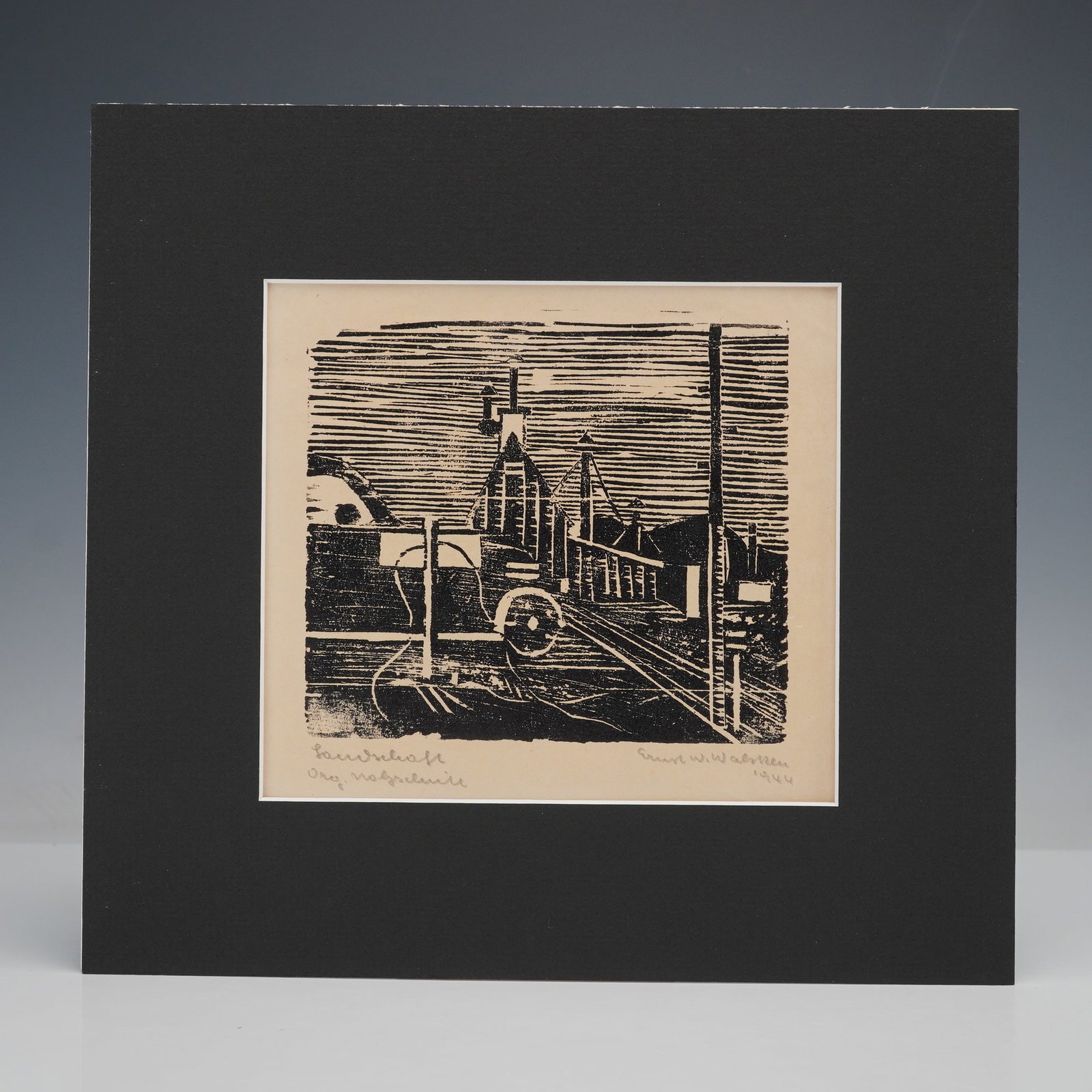 Etching Print, Untitled (in German), Artist Signed and Dated 1944 (1 of 6)