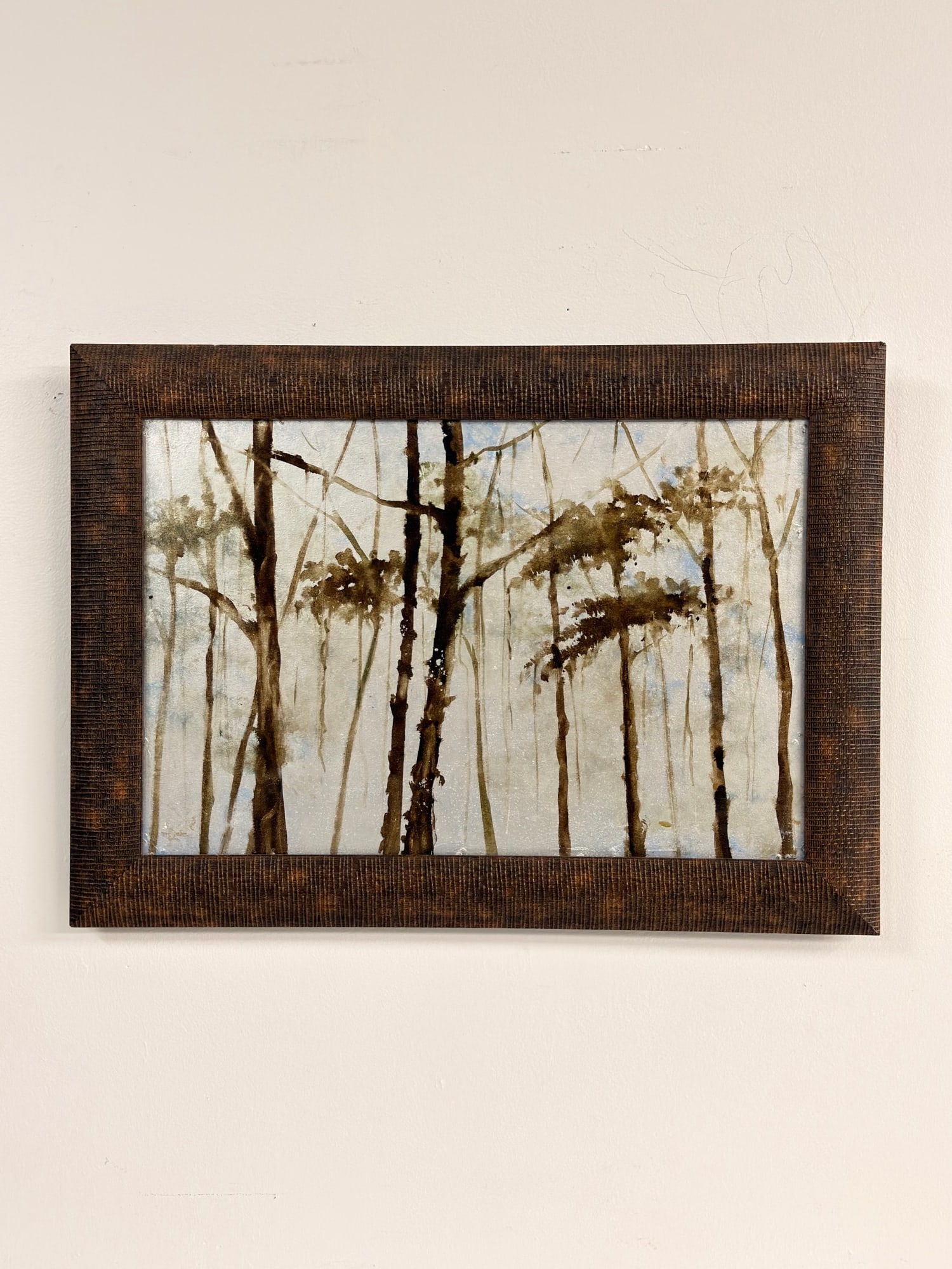 Woodland Landscape Mixed Media on Metal Plate, Paisaje V, 2006, Signed (1 of 4)