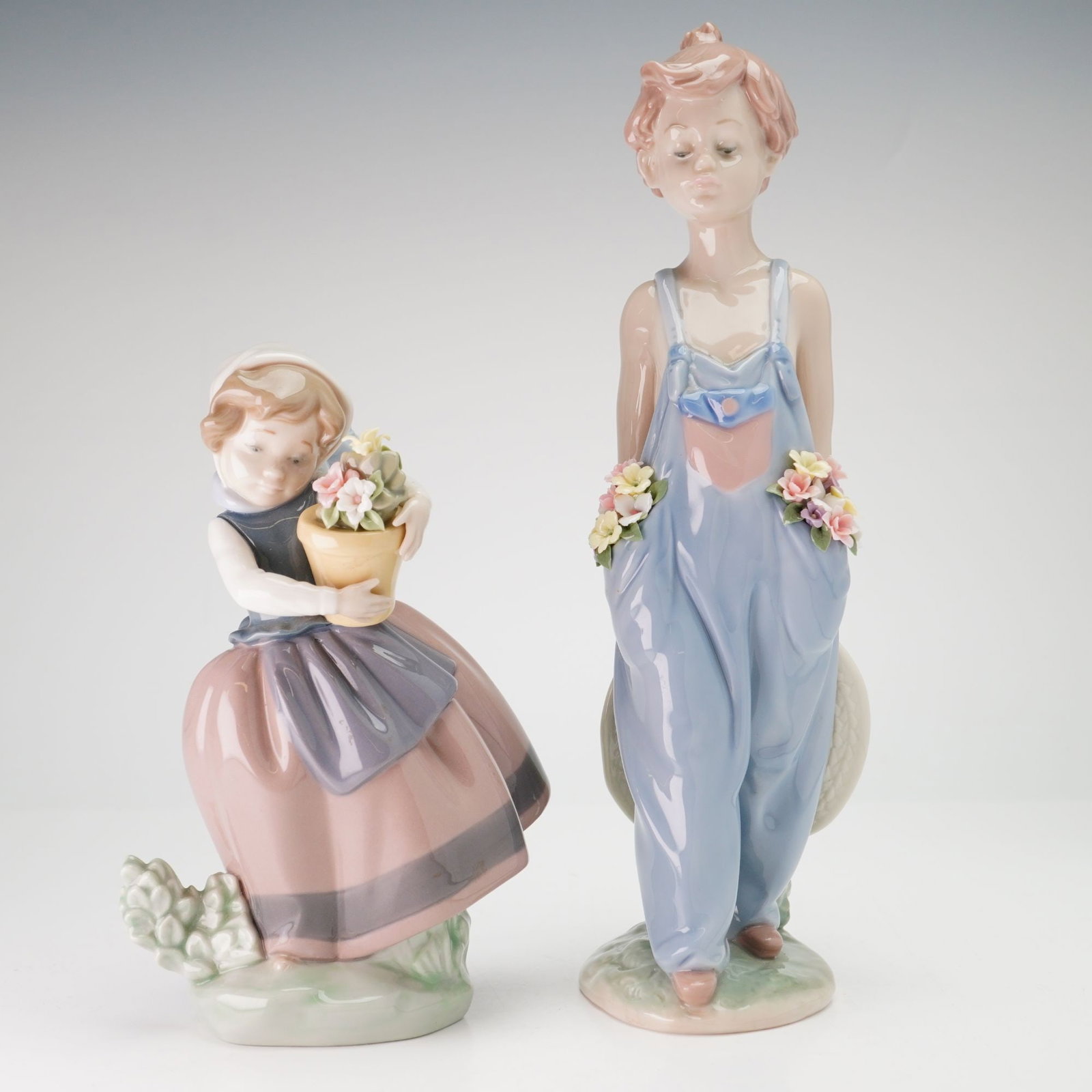 Two Lladro Porcelain Figurines, Pocket Full of Wishes 01007650 and Spring Is Here 01005223 (1 of 3)