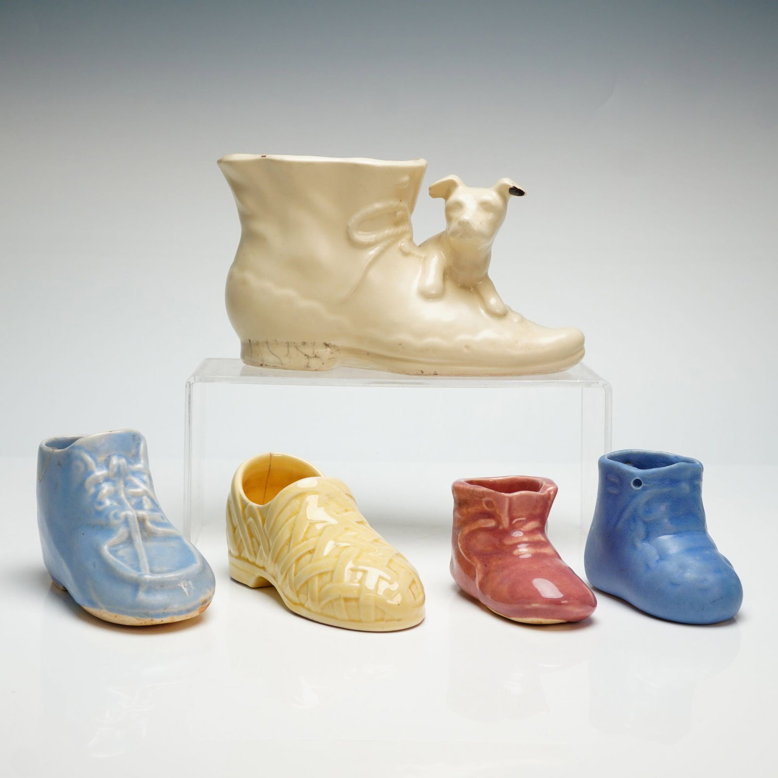 5pc American Pottery Ceramic Shoes (1 of 4)